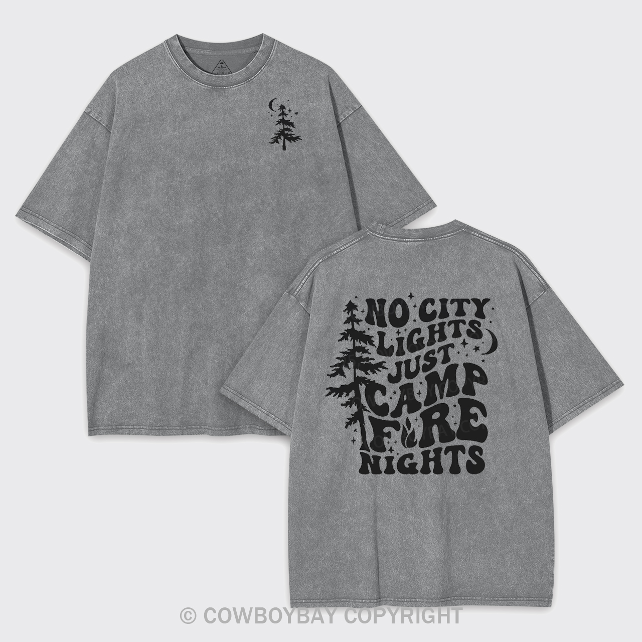 No City Lights Just Camp Fire Nights Garment-dye Tees
