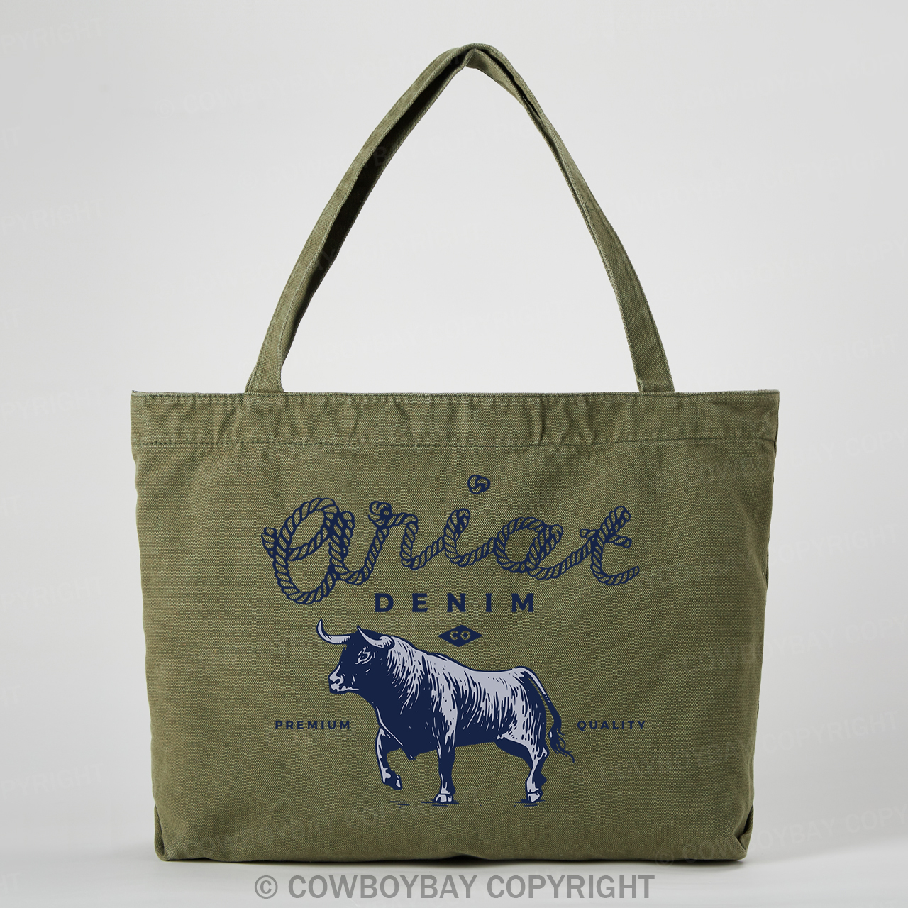 Ariat Denim Bull Cowboy Tote Bag