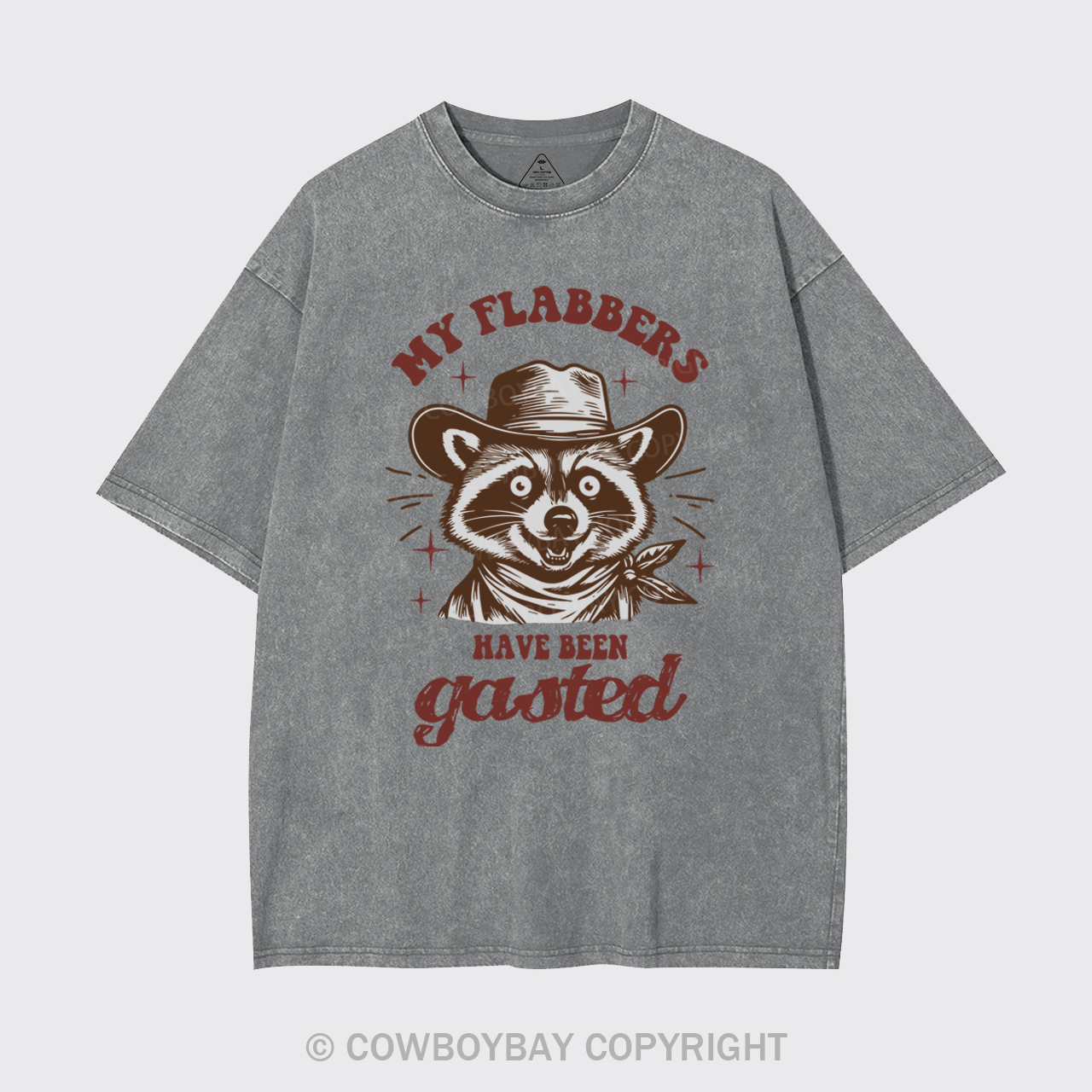 Flabbergasted Cowboy Raccoon Garment-dye Tees