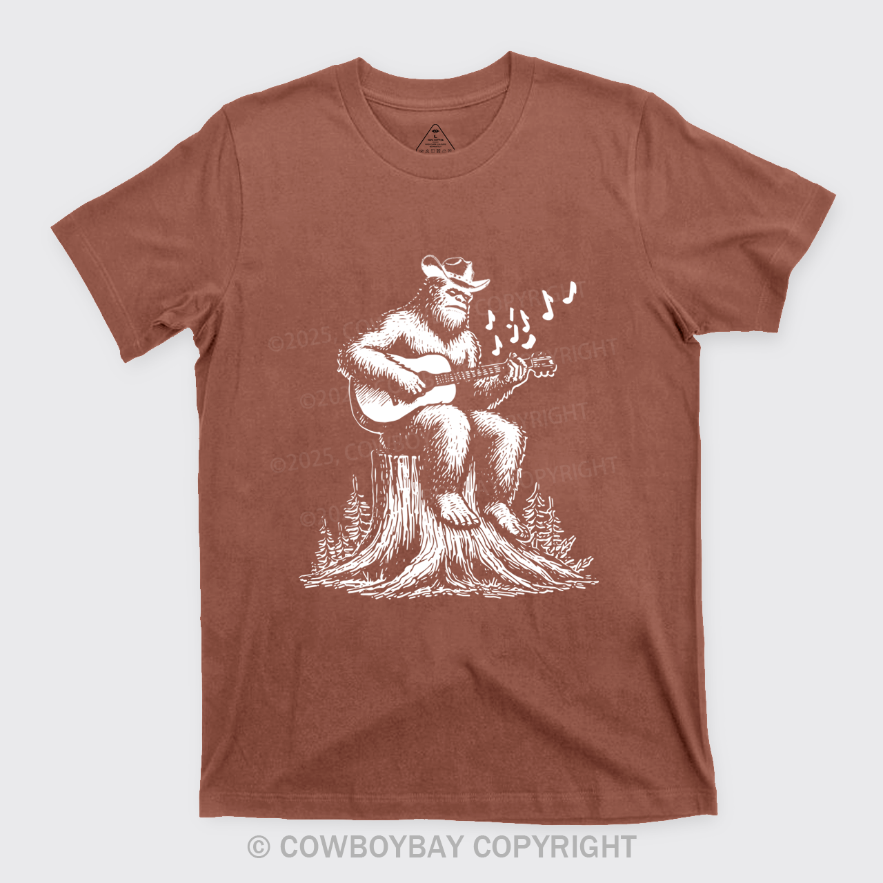 Retro Bigfoot Playing Guitar T-Shirts