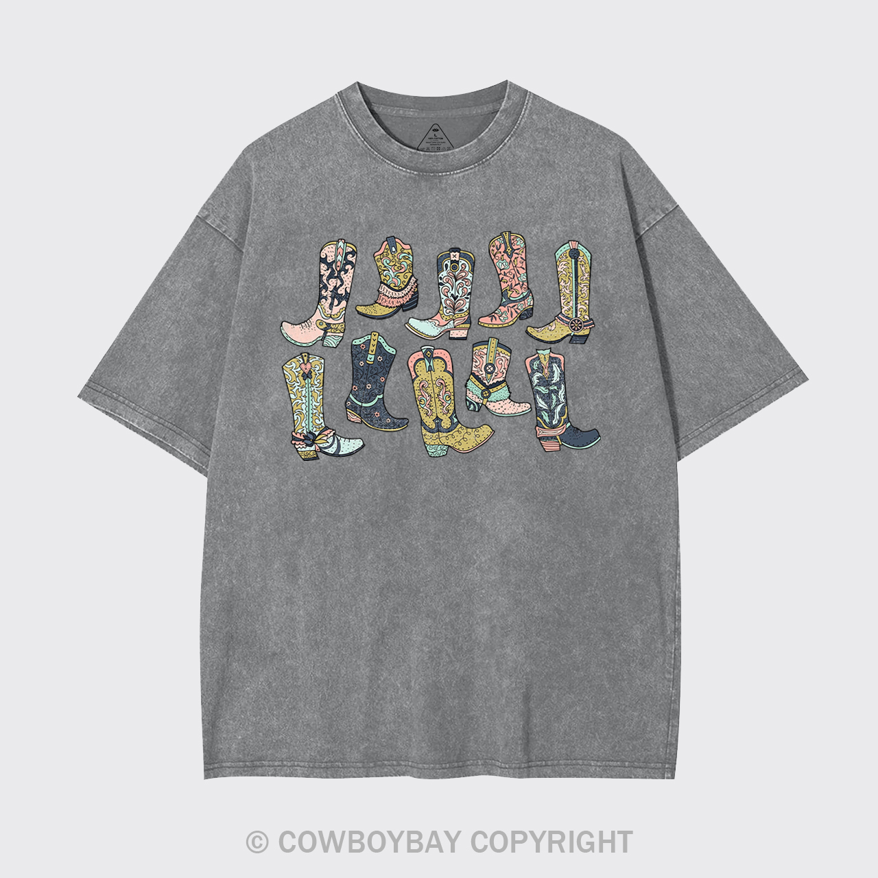 Cowboy Western Cowgirl Boots Garment-dye Tees