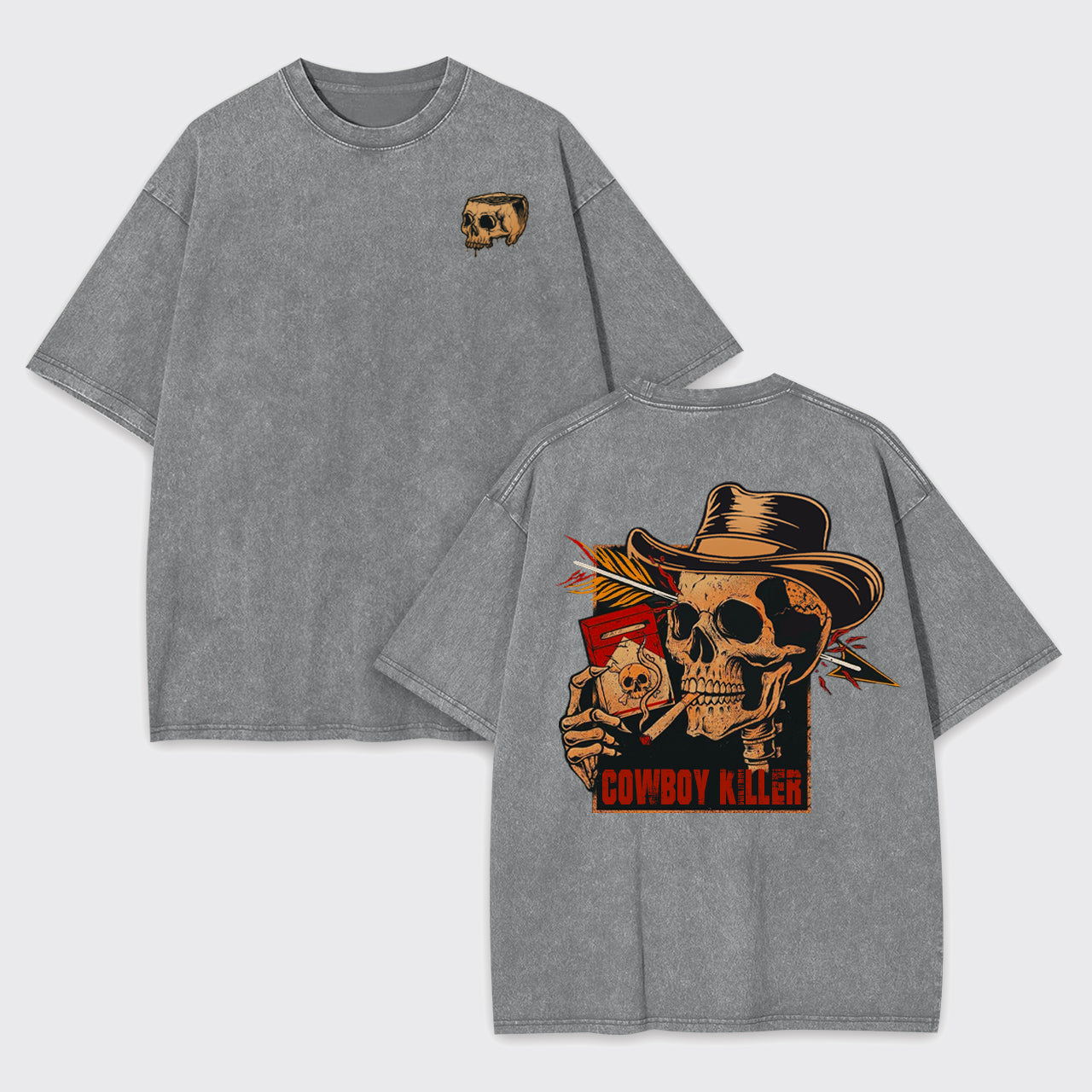 Skull Cowboy-Cowboy Killer Garment-dye Tees