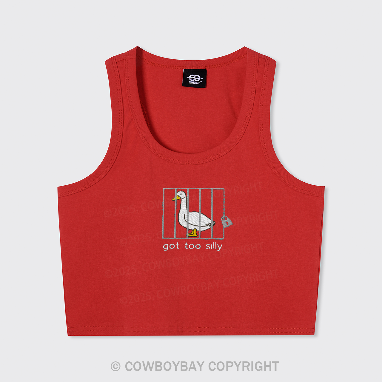 Got Too Silly Embroidered Tank Top