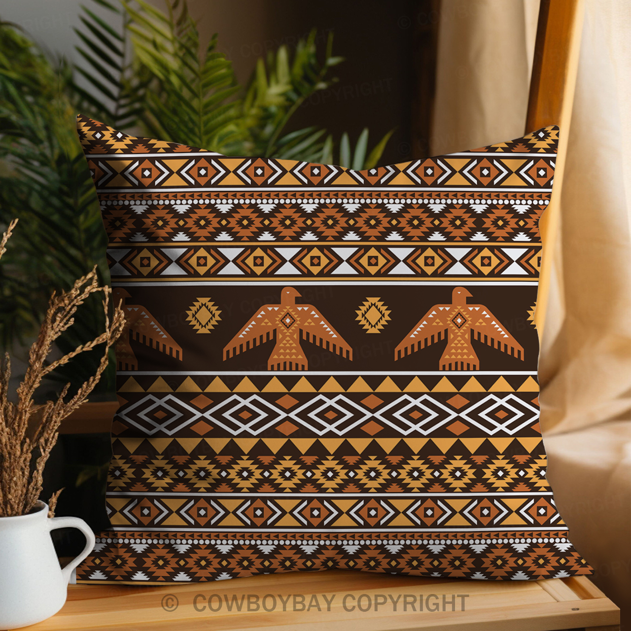 Aztec Pattern Design Pillow Cover_5