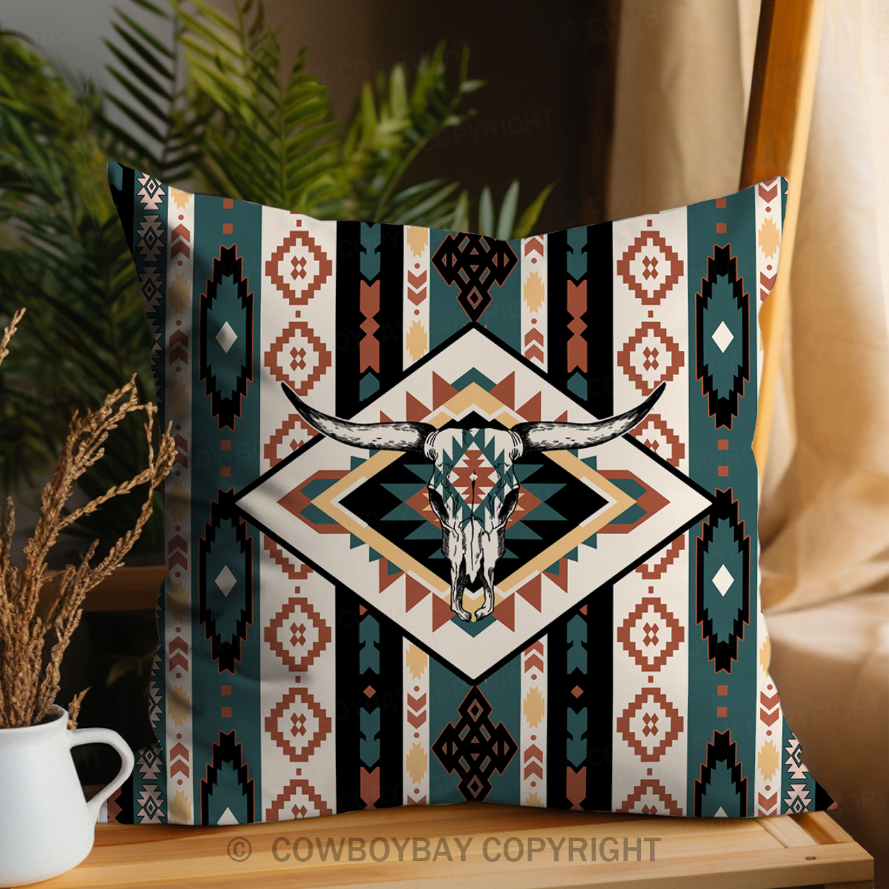 Aztec Pattern Design Pillow Cover_11