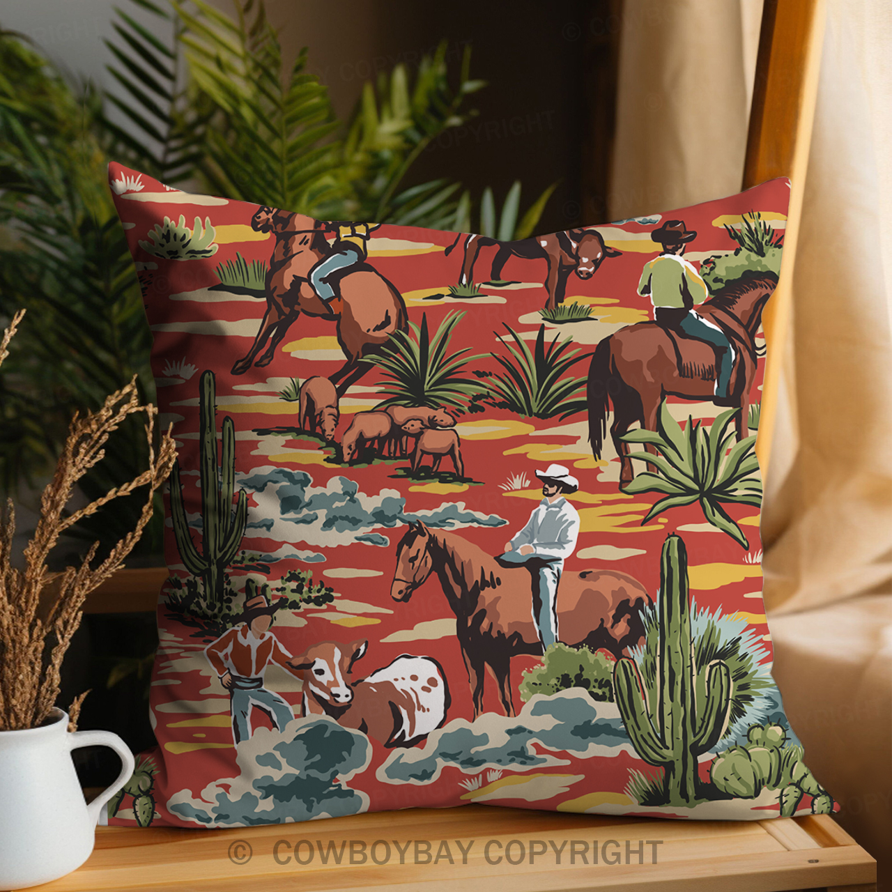 The Original Yeehaw Cowboy Pillow Cover