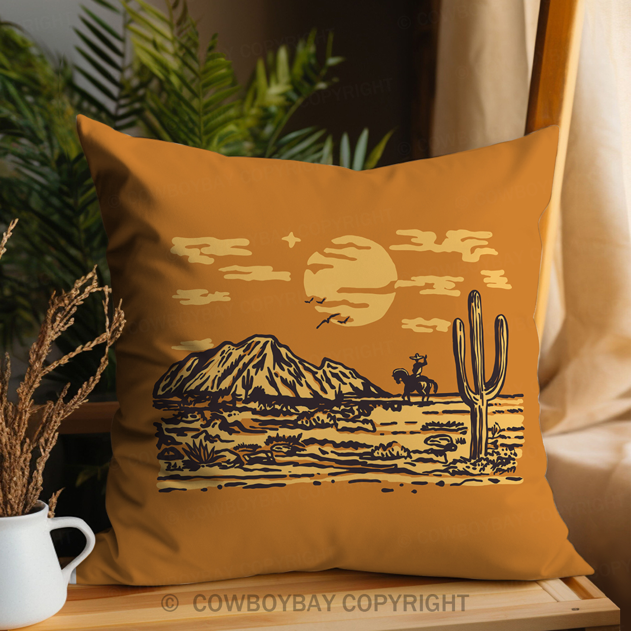 Wild West Pillow Cover_Yellow