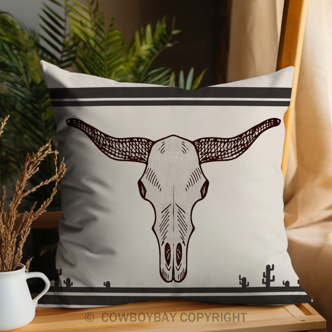 Western Cow Rodeo Pillow Cover