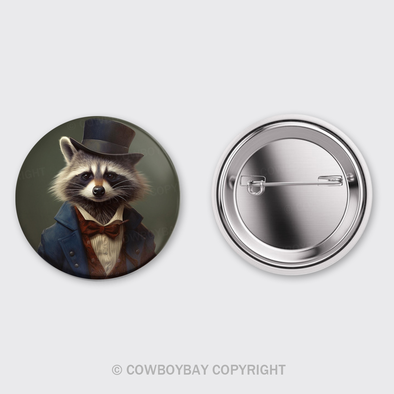 Victorian Aristocrat Raccoon_Cowboybay Pin