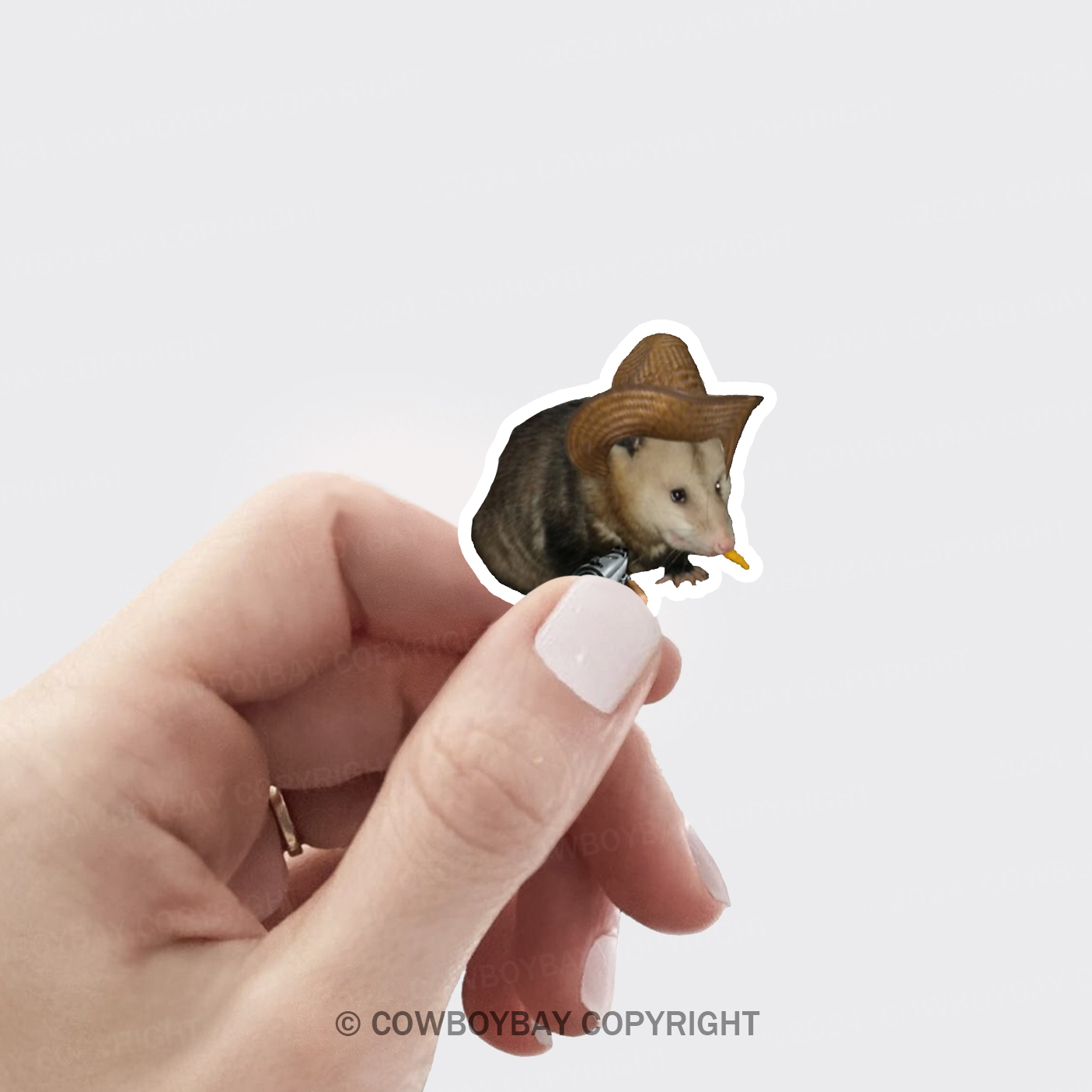 Cowboy Possum Sticker_1