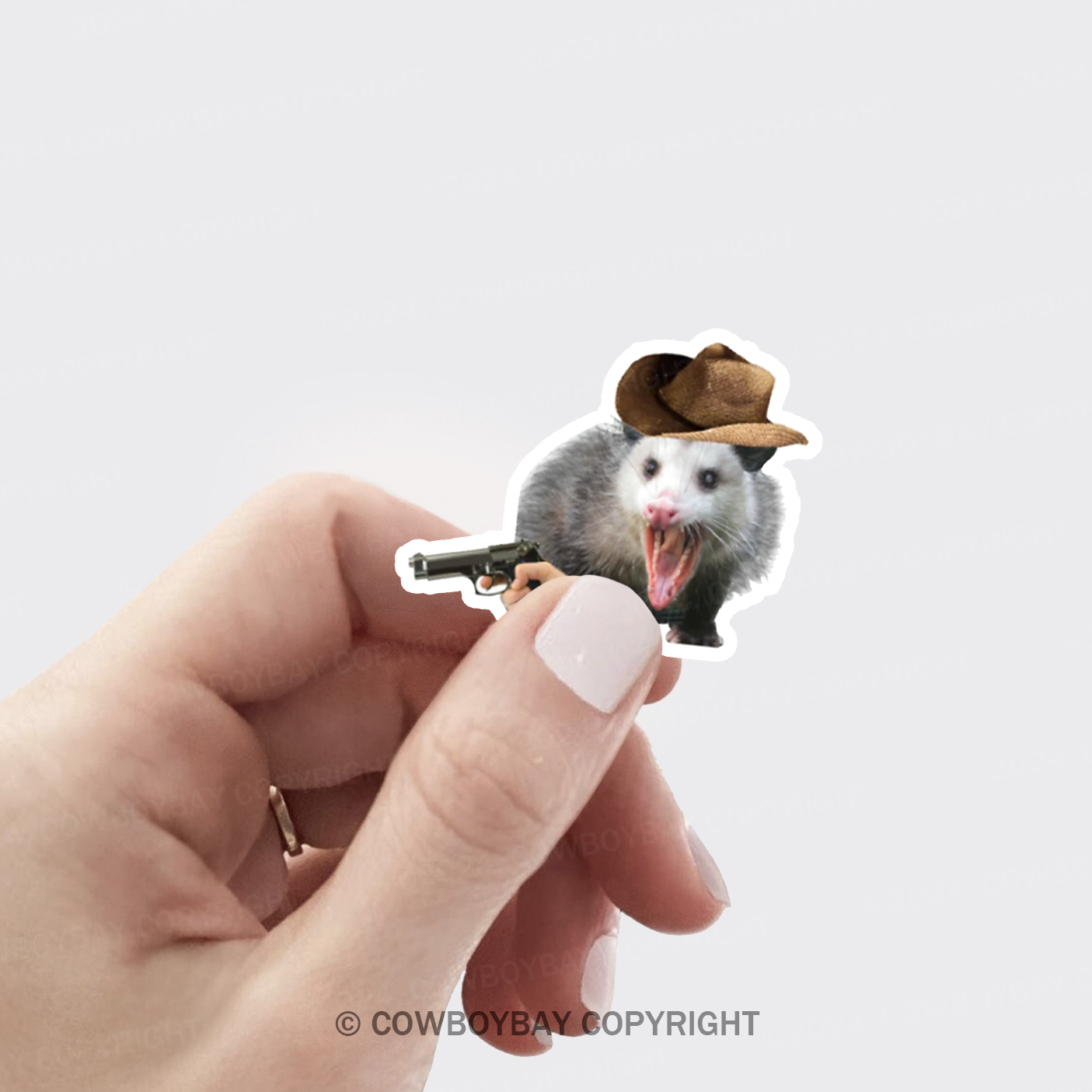 Cowboy Possum Sticker_2