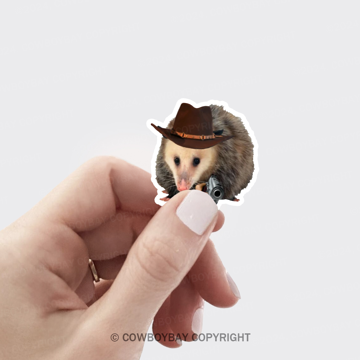 Cowboy Possum Sticker_3