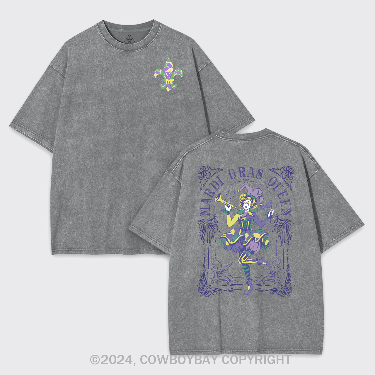 Retro Mardi Gras Garment-dye Tees