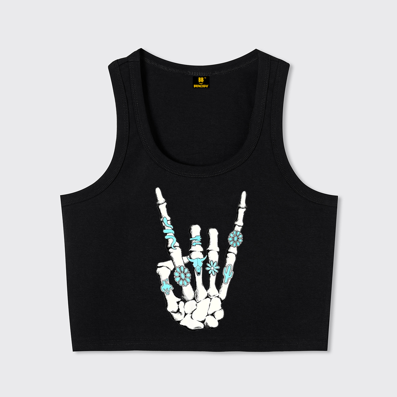 Western Rock On Skeleton Tank Top