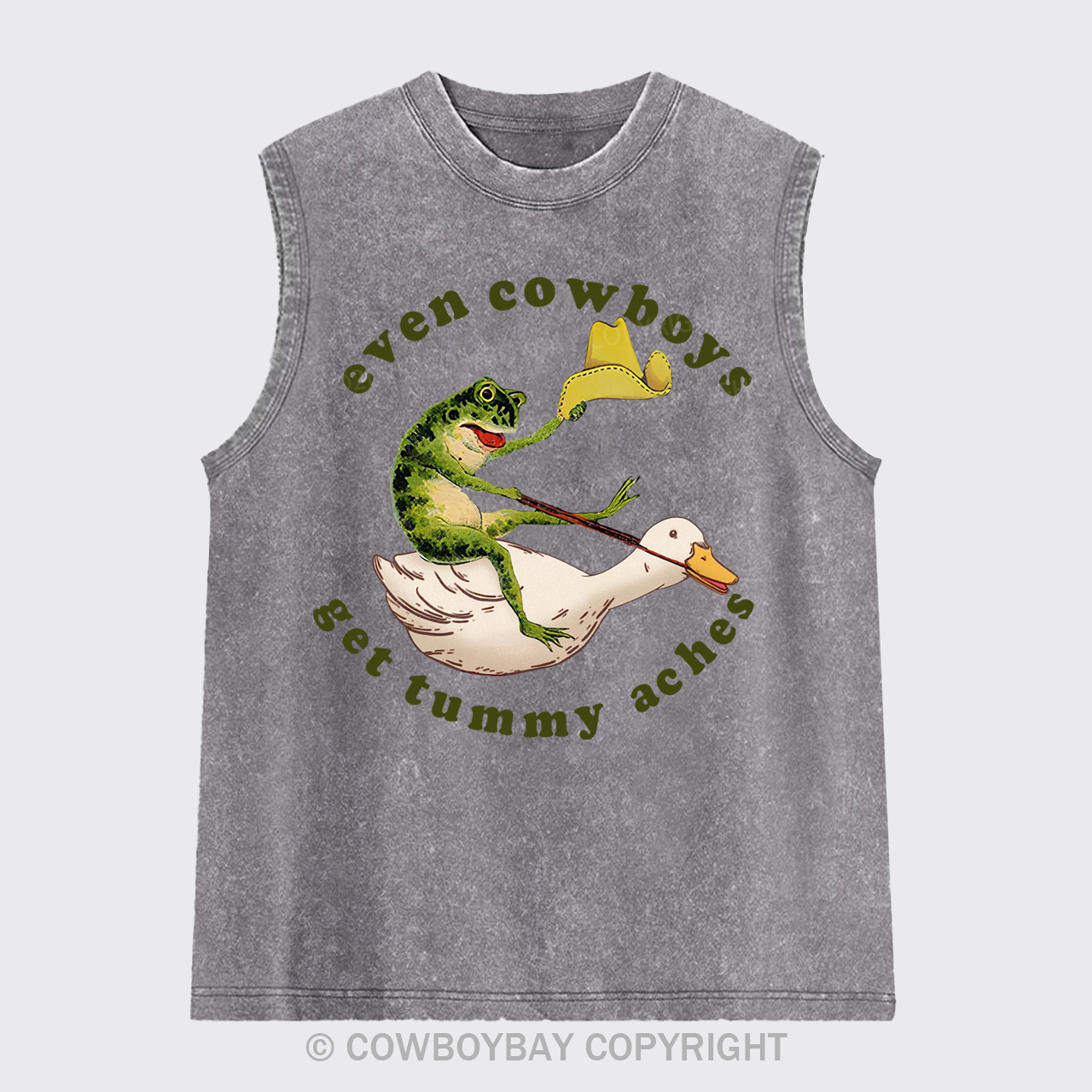 Even Cowboys Get Tummy Aches Washed Tanks