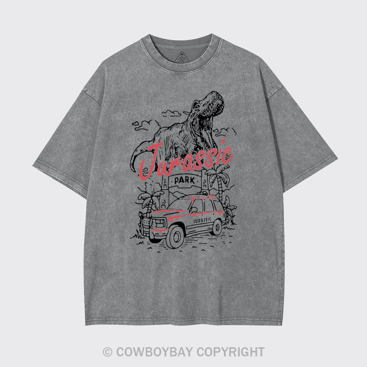 Dinosaur T-rex Garment-dye Tees