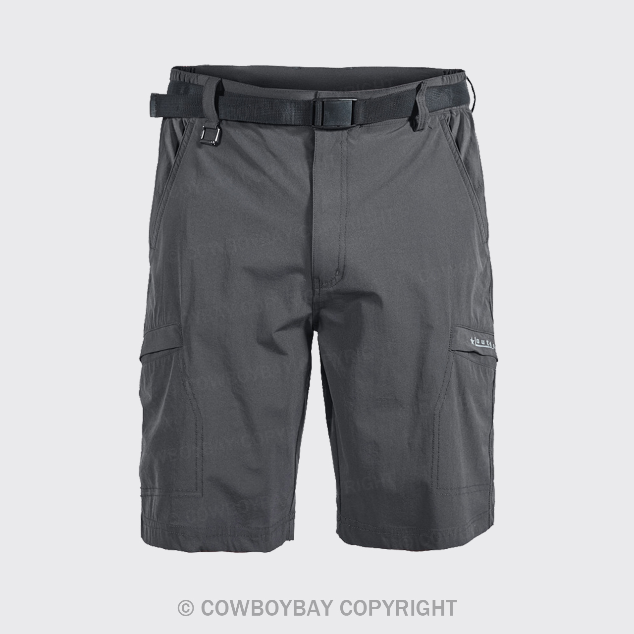 Men's Grey Multi-Pocket Quick-Drying Shorts
