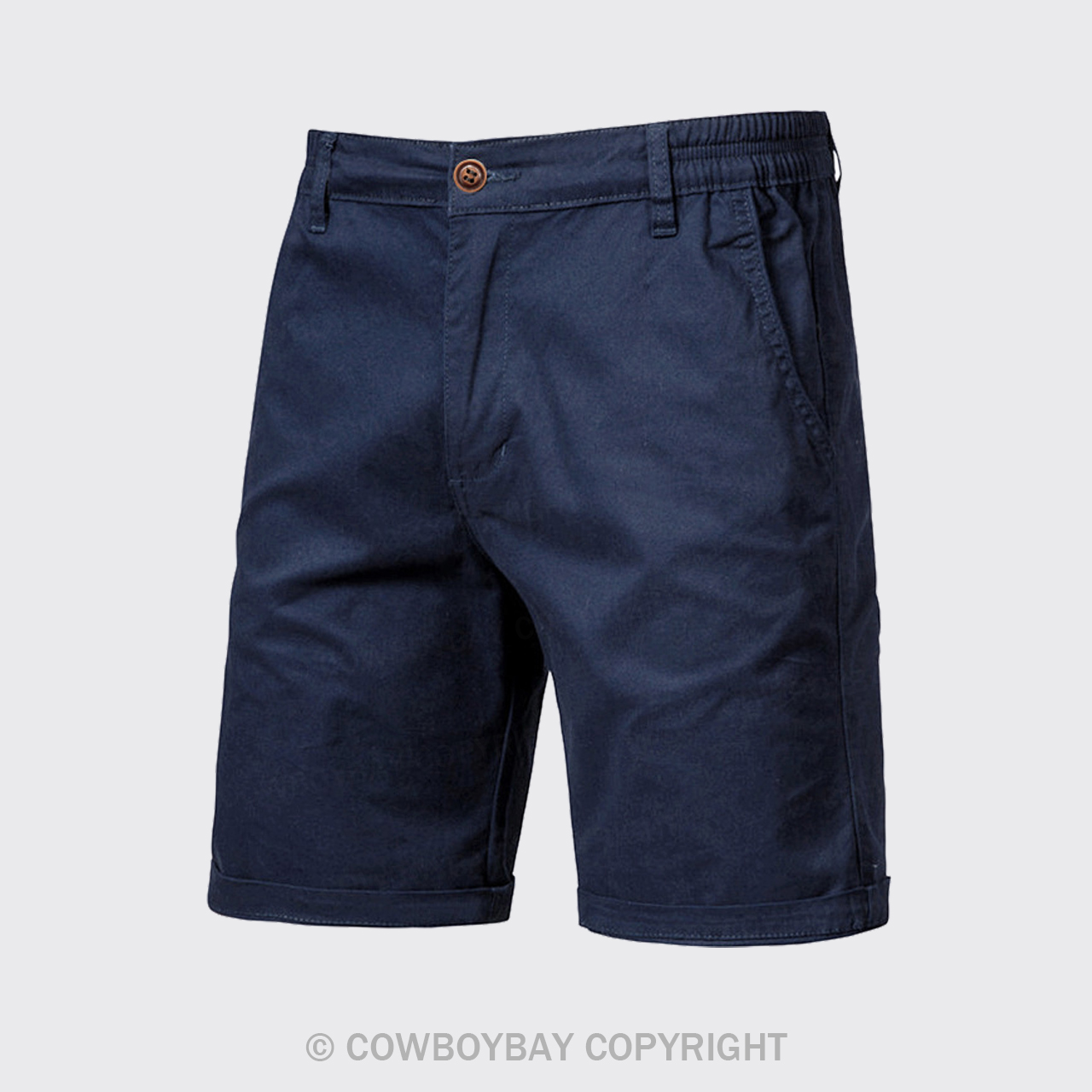 Navy Blue Men's Cotton Casual Shorts