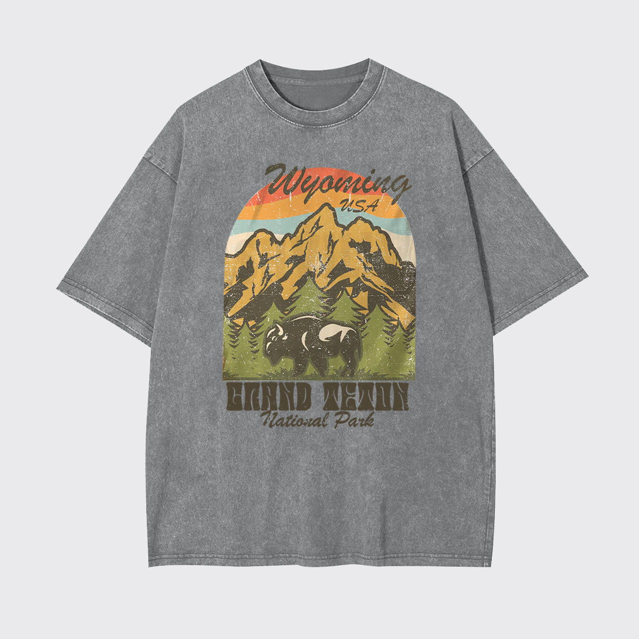 Grand Teton National Park Hiking Garment-dye Tees