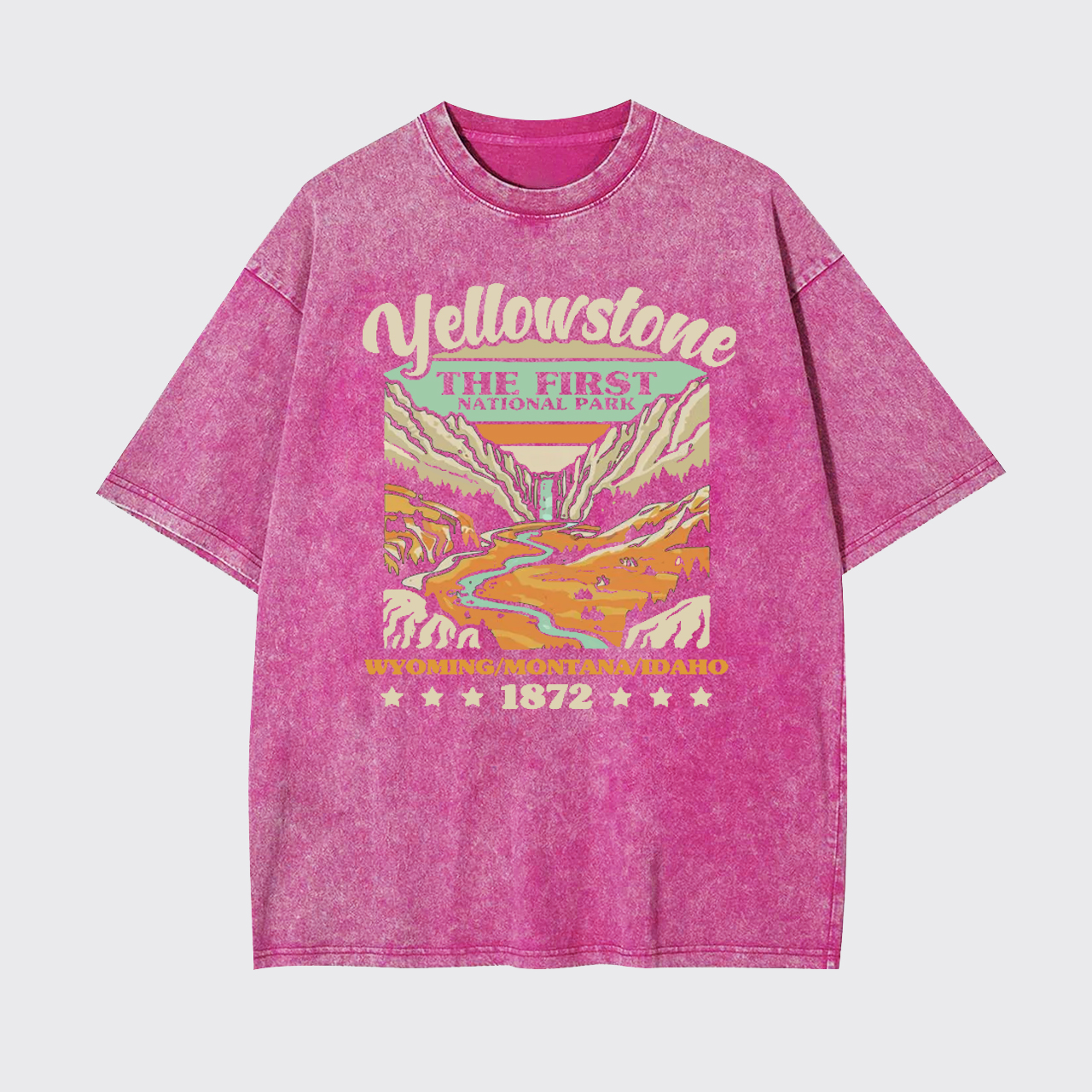 Yellowstone National Park Hiking Garment-dye Tees