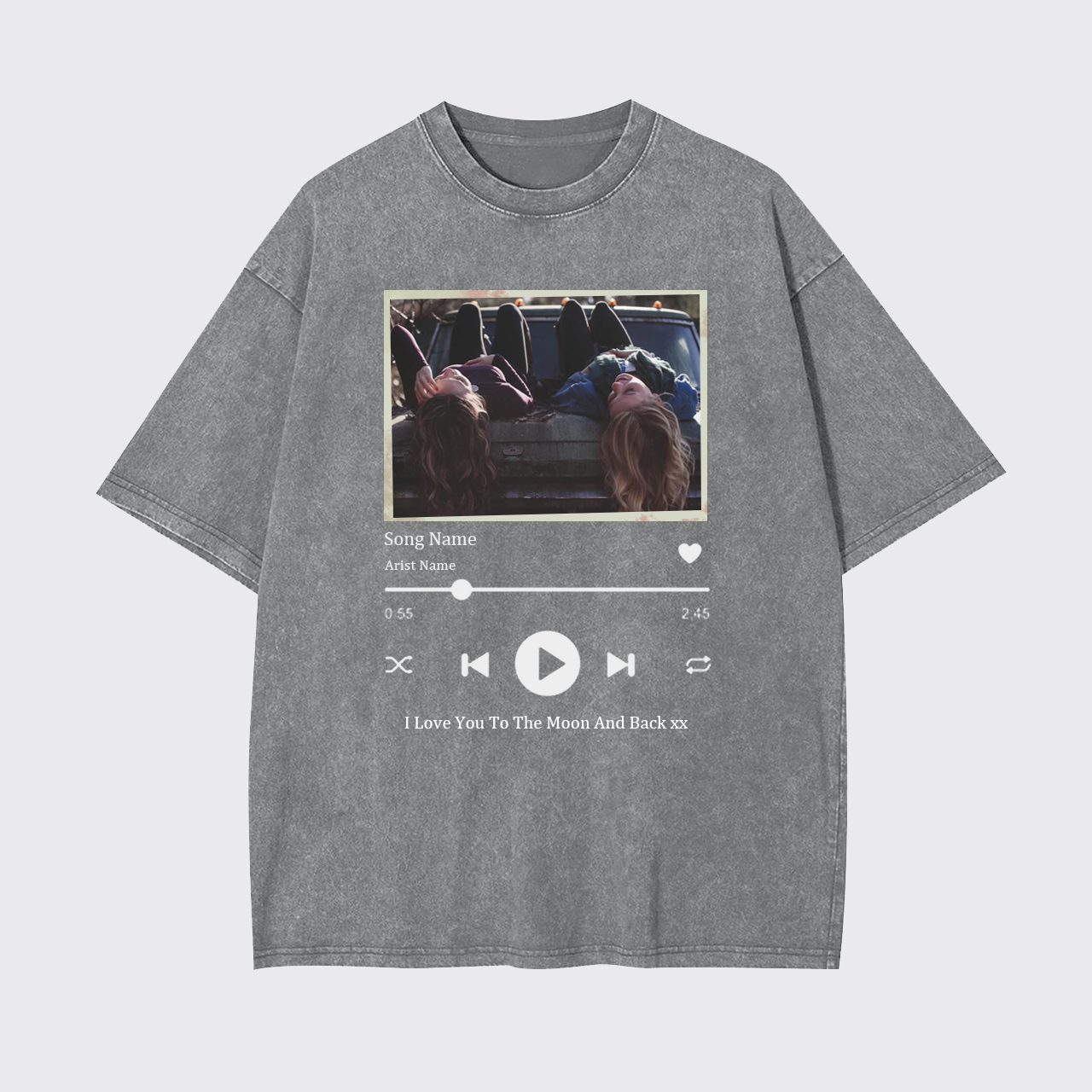 Custom Picture Song Best Friends Garment-dye Tees