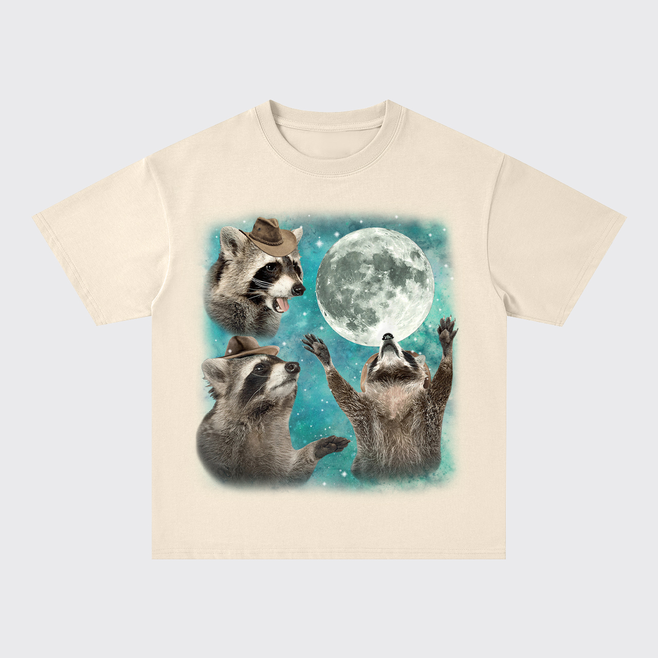 Three Raccoons Oversize T-Shirts