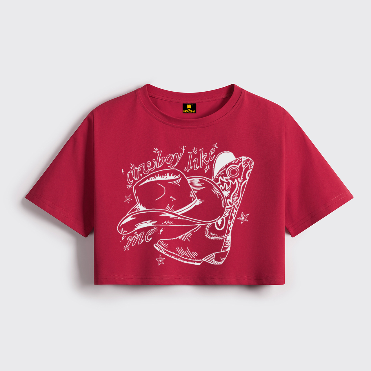 Cowboy Like Boots Cropped Boxy Tee