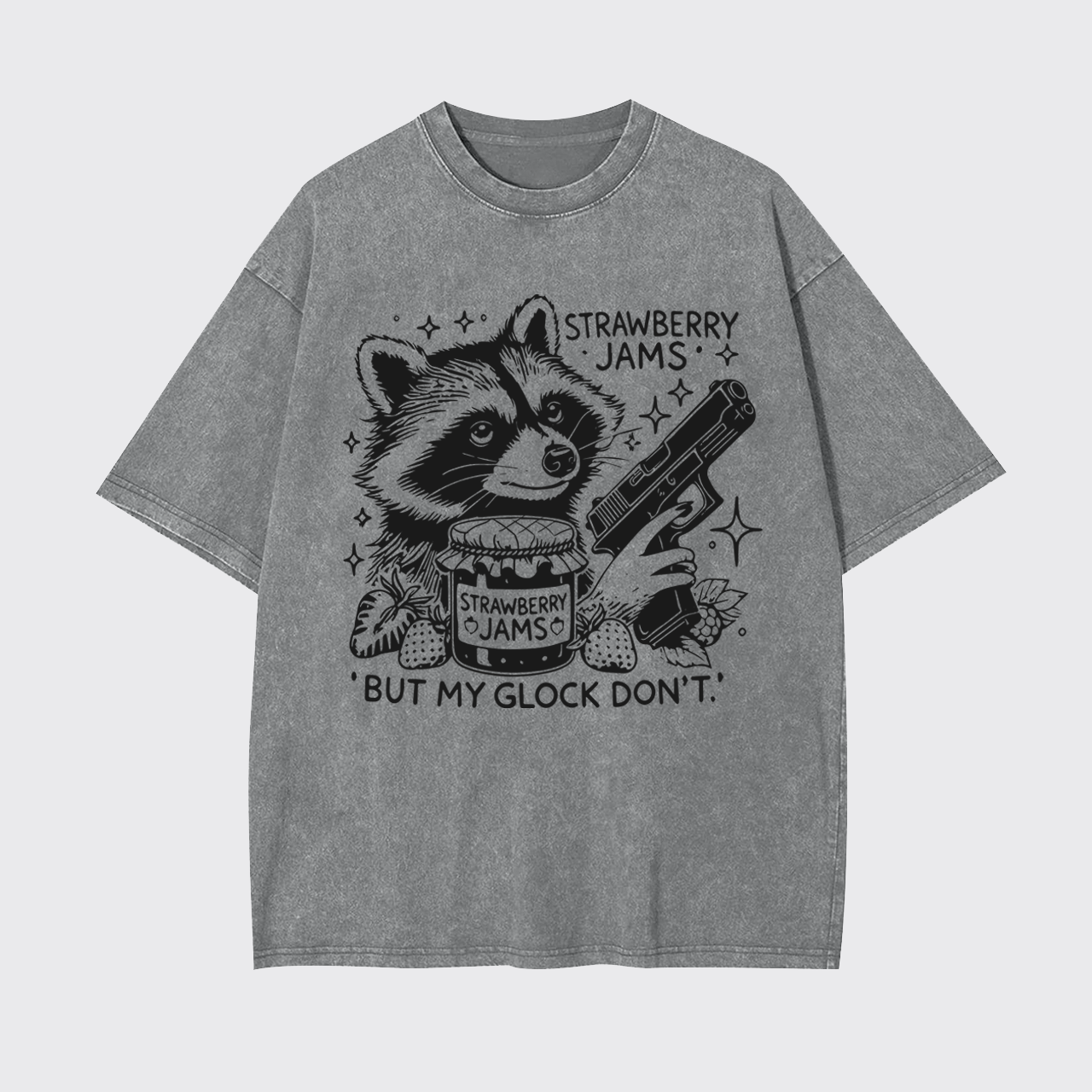 Strawberry Jams But My Glock Don't Garment-dye Tees