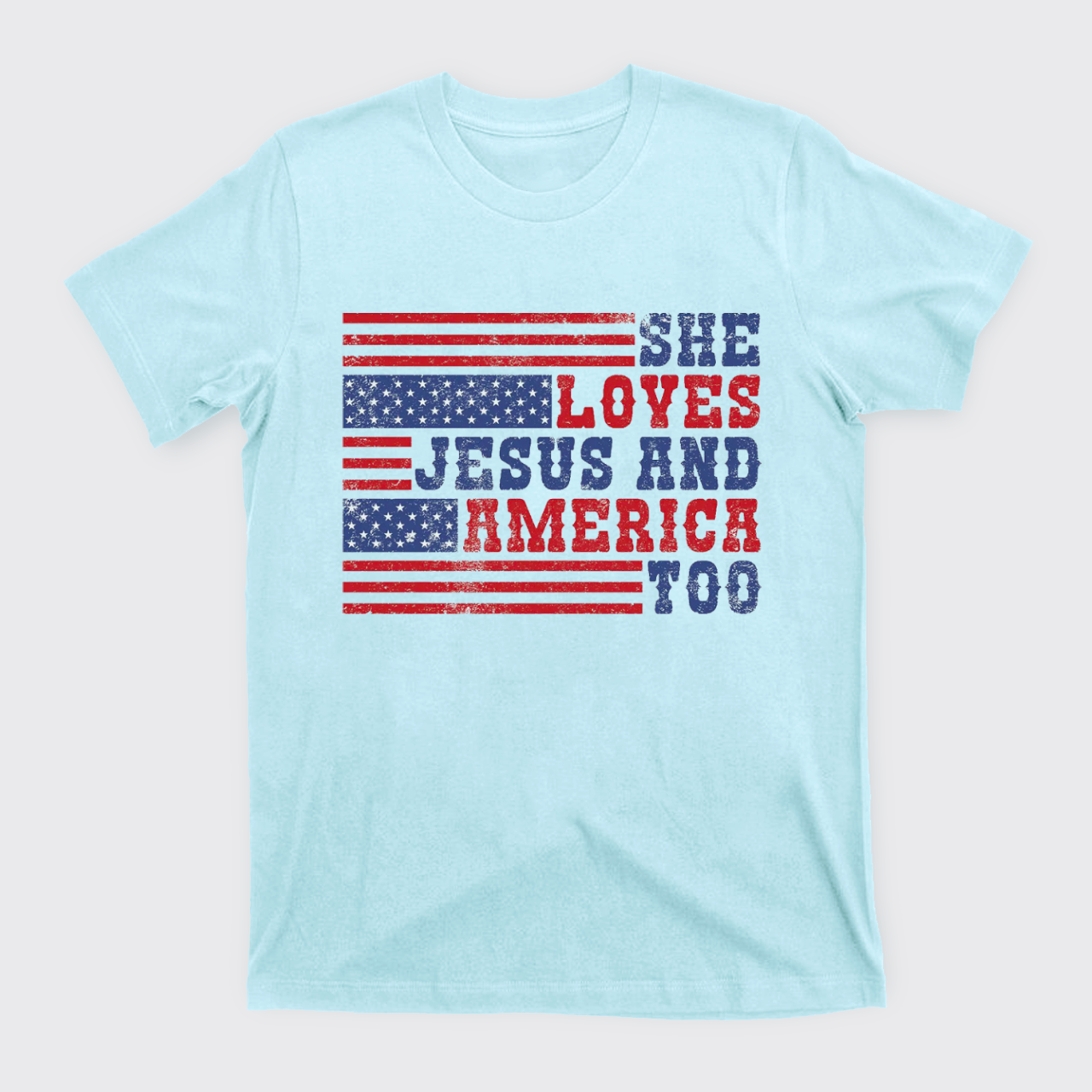 She Loves Jesus And America Too T-Shirts