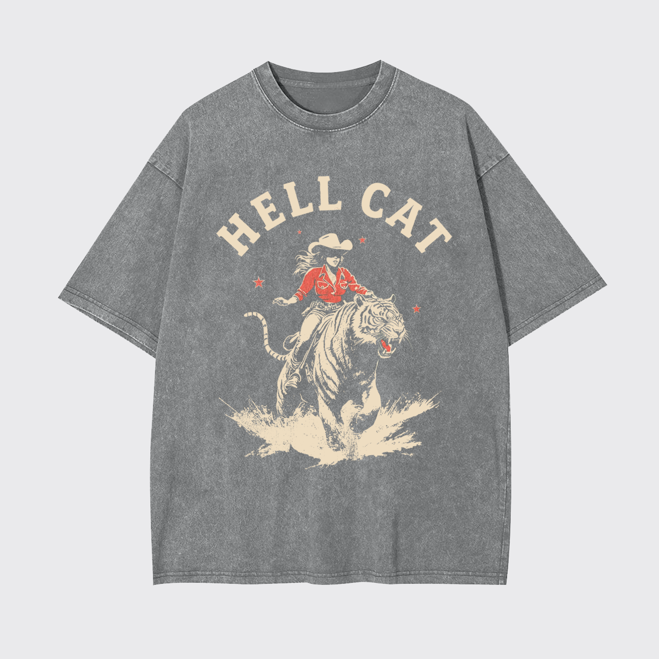 Vintage Cowgirl Hell Cat Garment-dye Tees