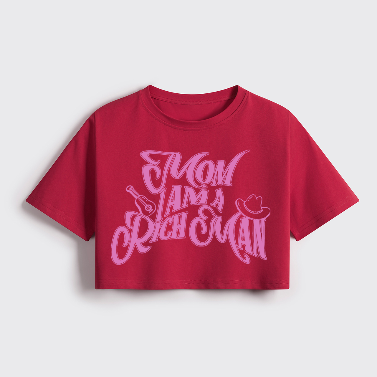  I'm A Rich Man Cropped Boxy Tee