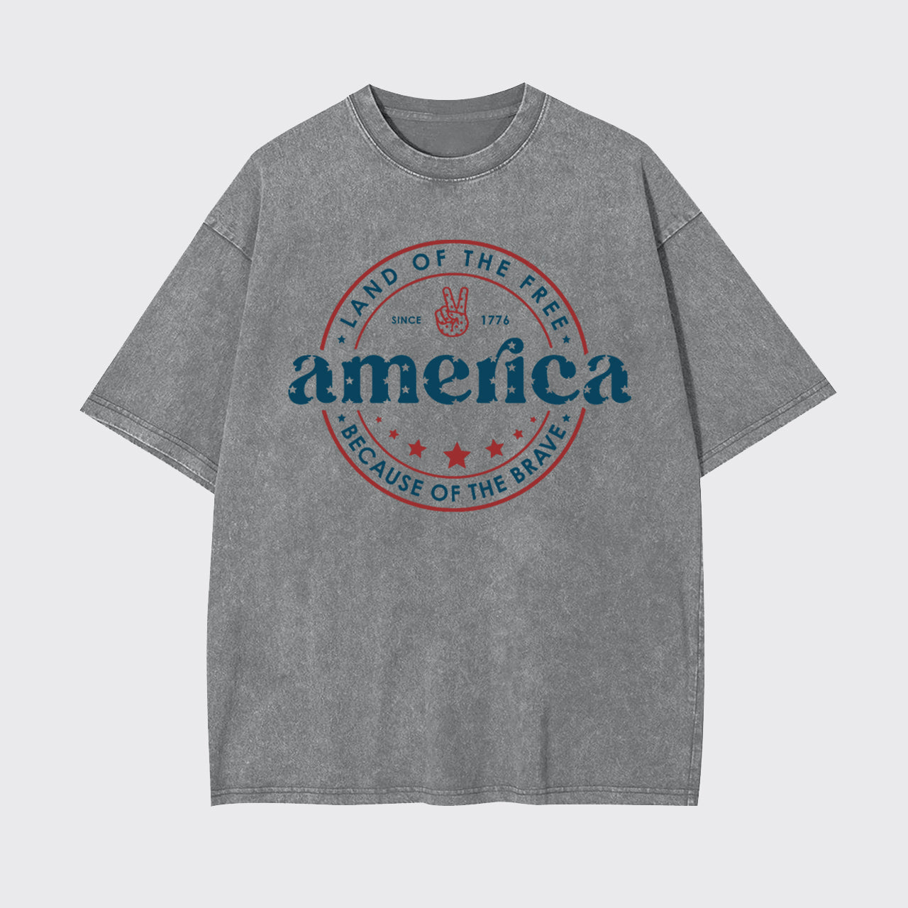 America Land Of The Free Garment-dye Tees