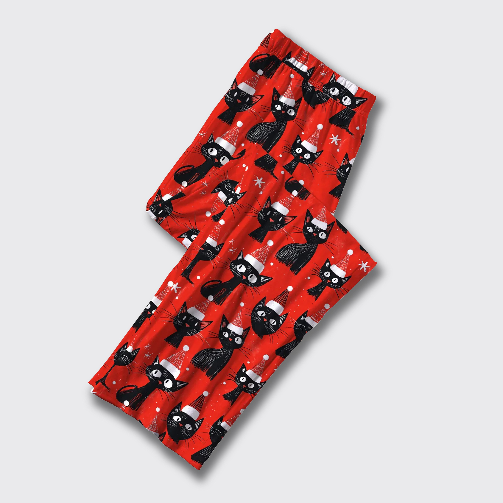 Christmas Black Cat Pajama Pants