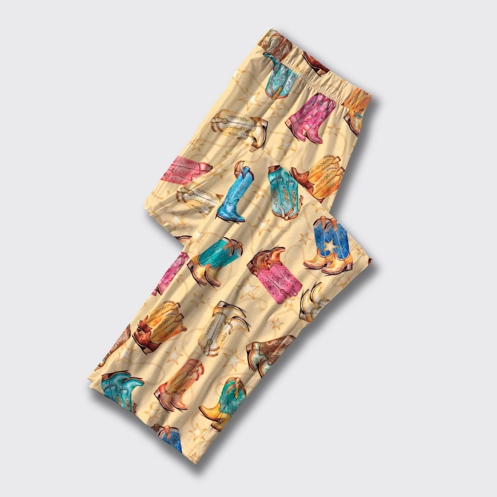 Colorful Cowboy Boots Pajama Pants