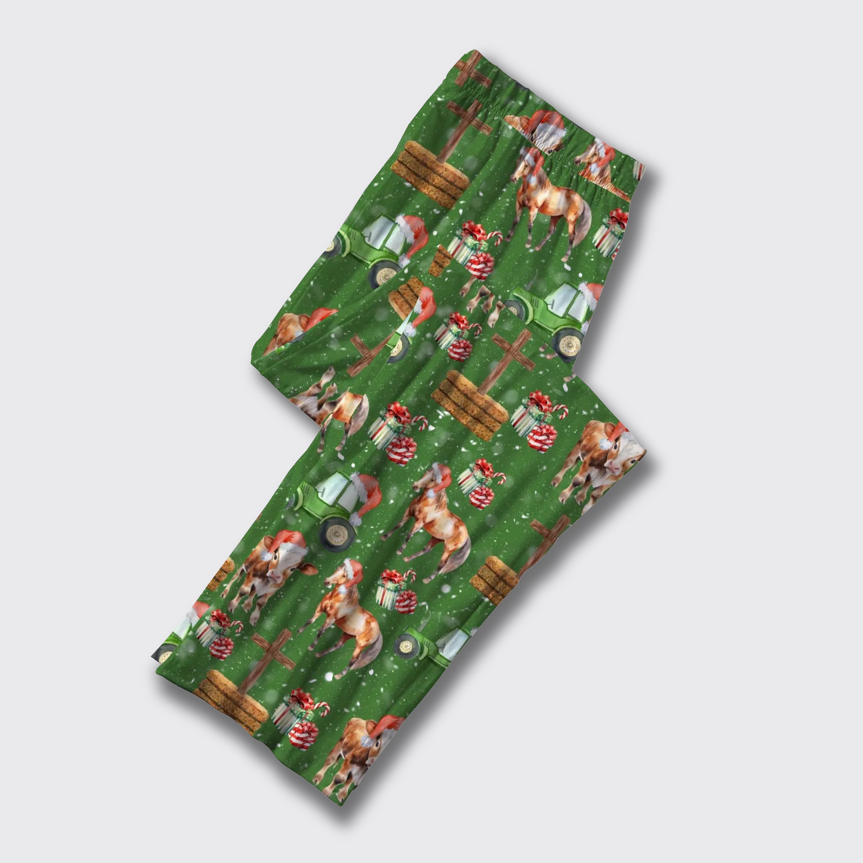 Country Christmas Farm Pajama Pants