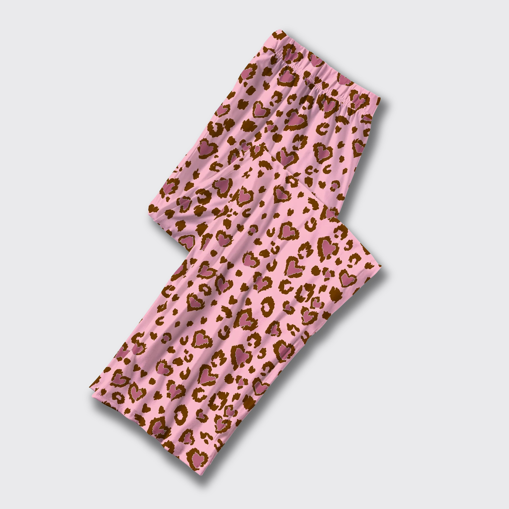 Pink Leopard Print Pajama Pants