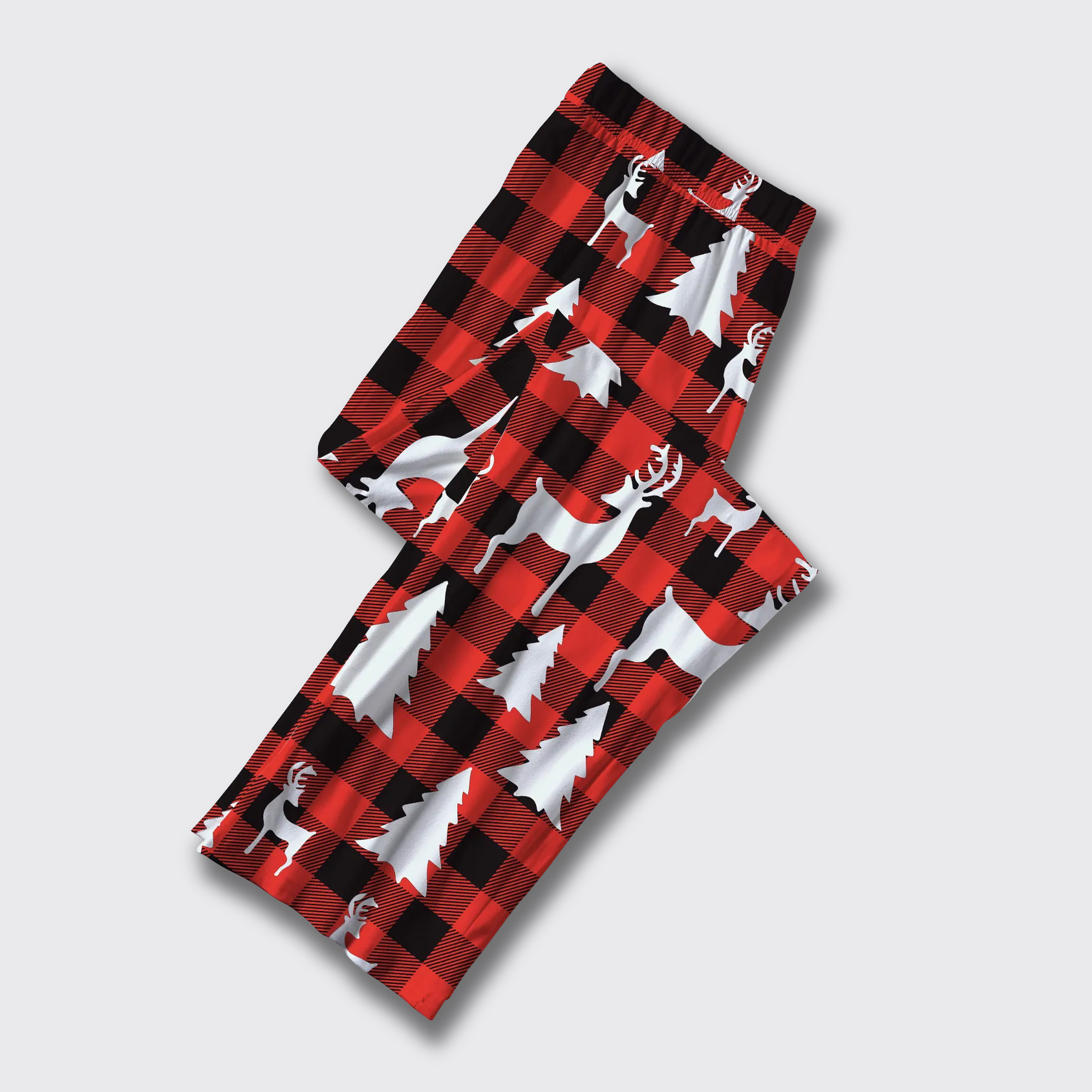Reindeer Christmas Plaid Pajama Pants
