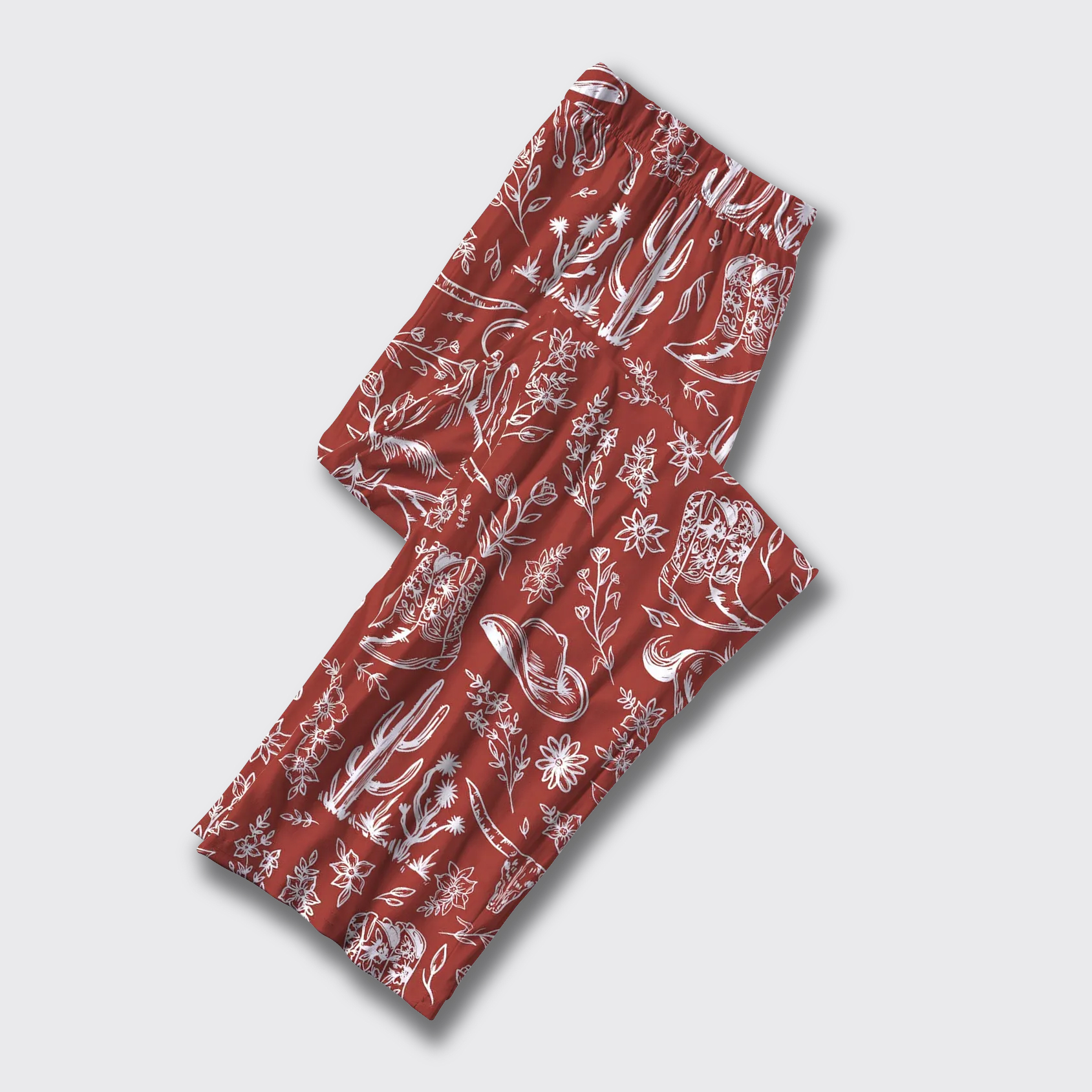 Vintage Cowboy Style Pajama Pants