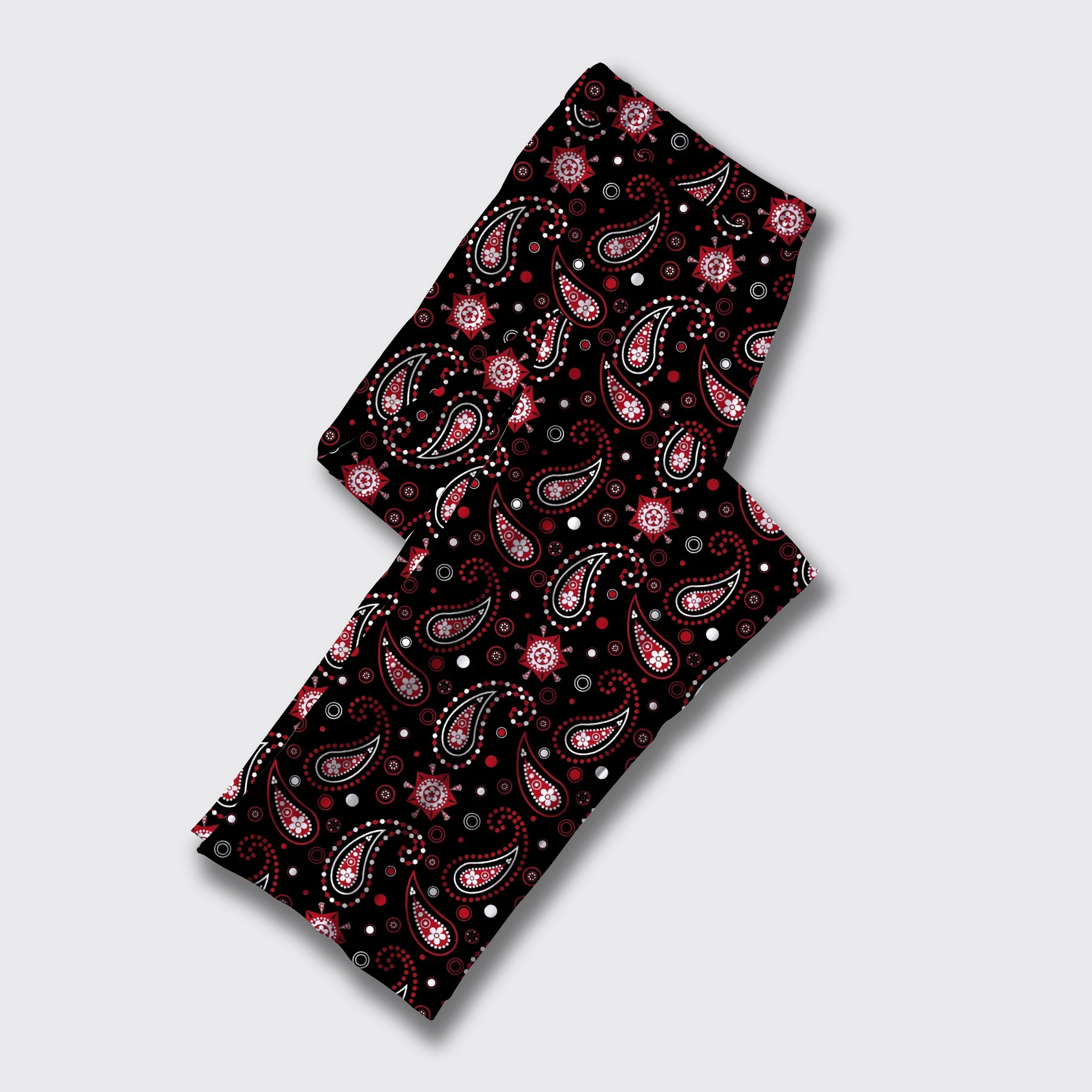 Black Red Paisley Pajama Pants