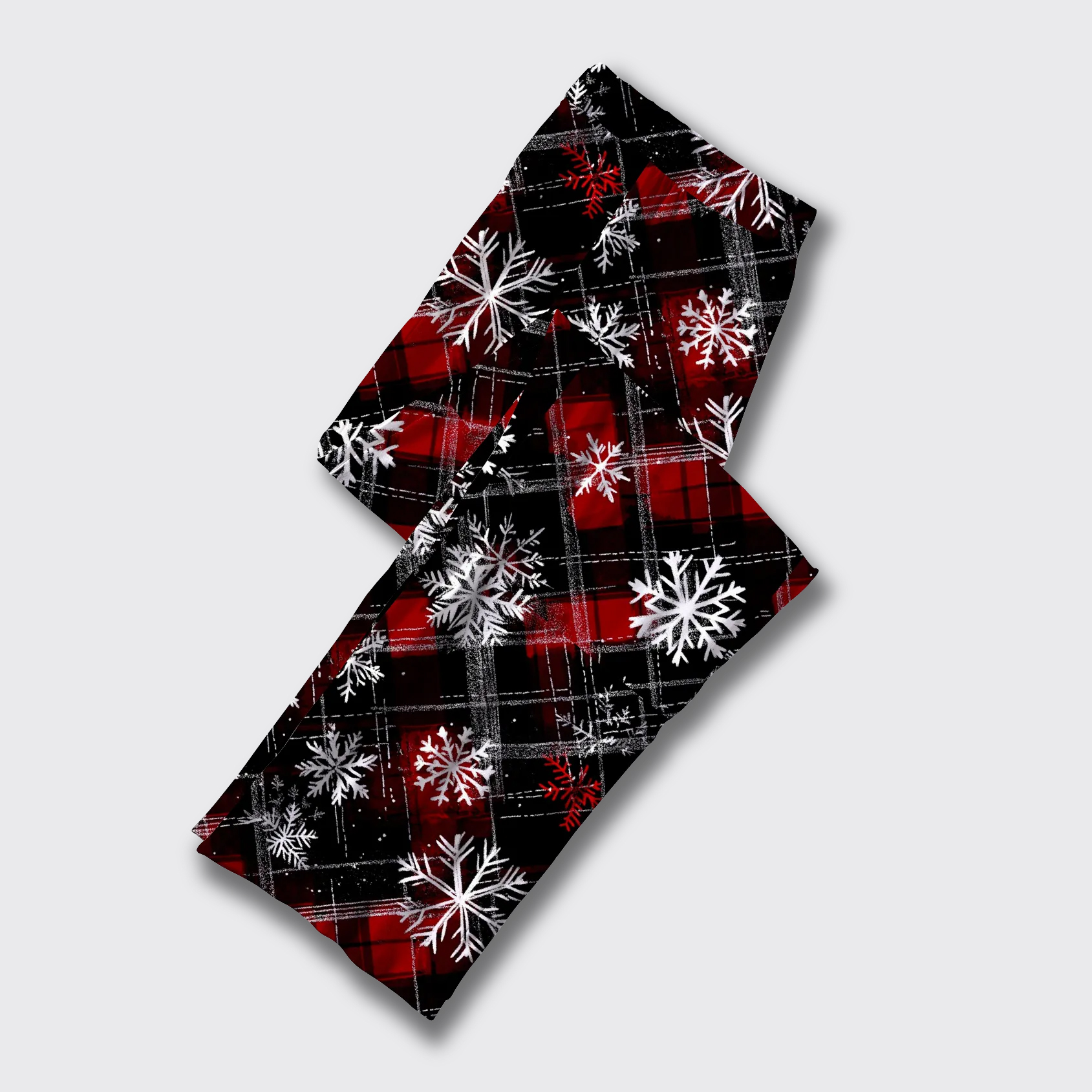 Crimson Snowflake Plaid Pajama Pants