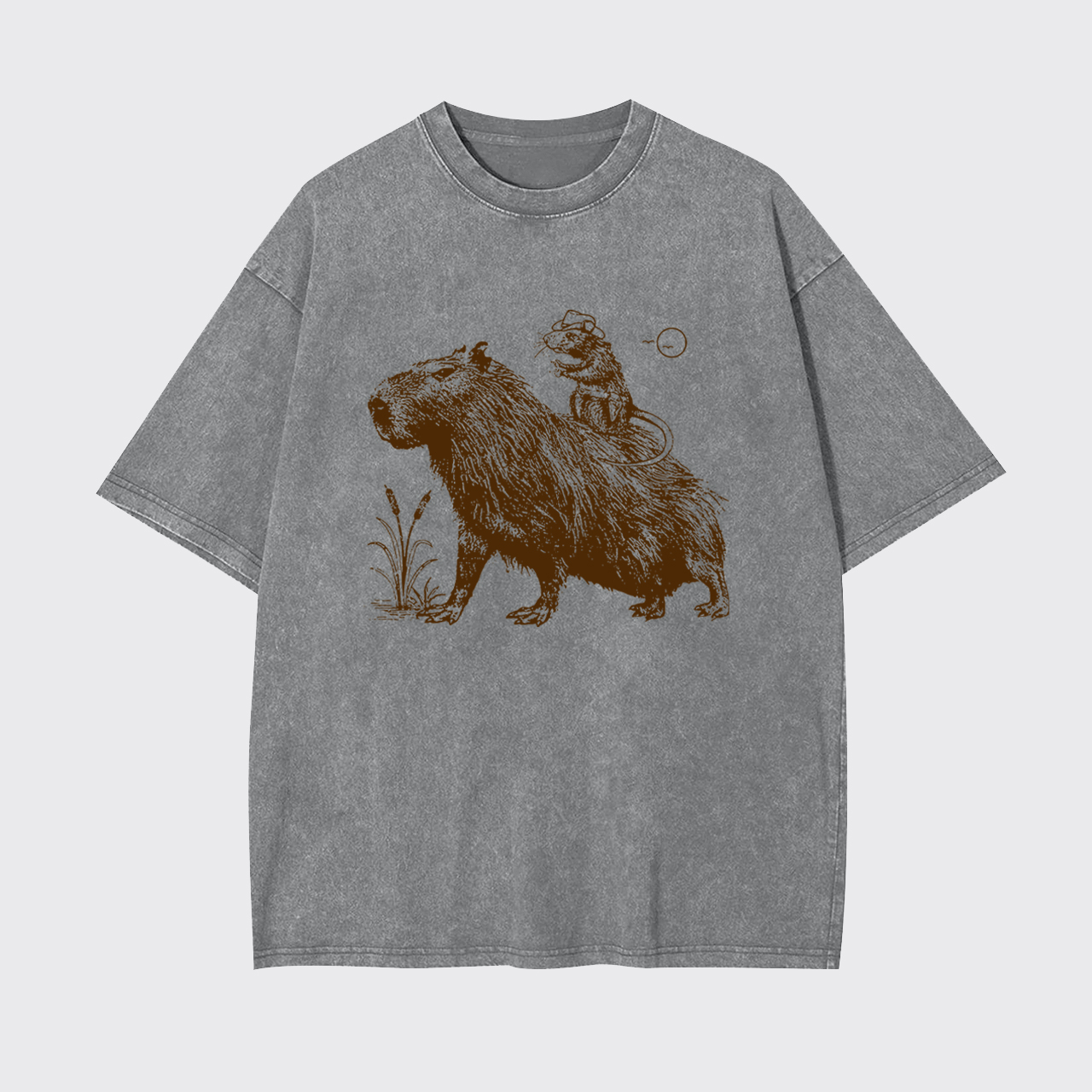 Vintage Western Capybara Garment-dye Tees