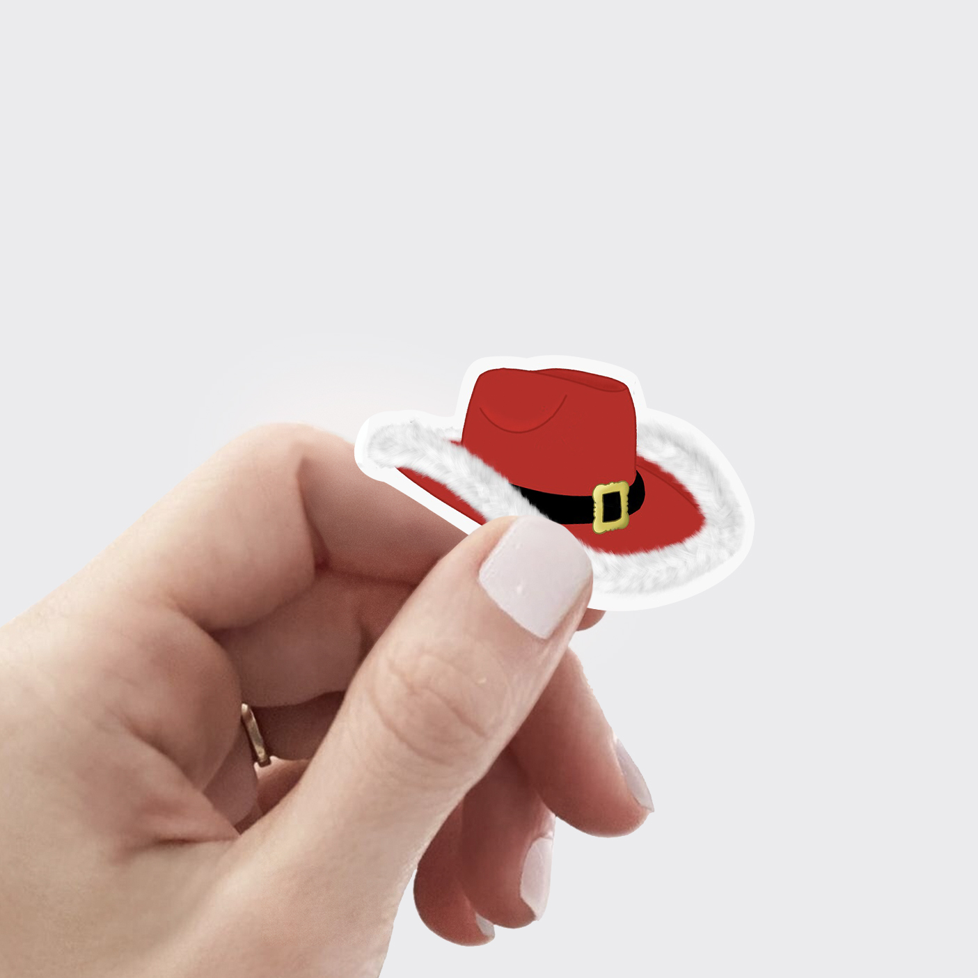Christmas Cowgirl Hat_Cowboybay Sticker