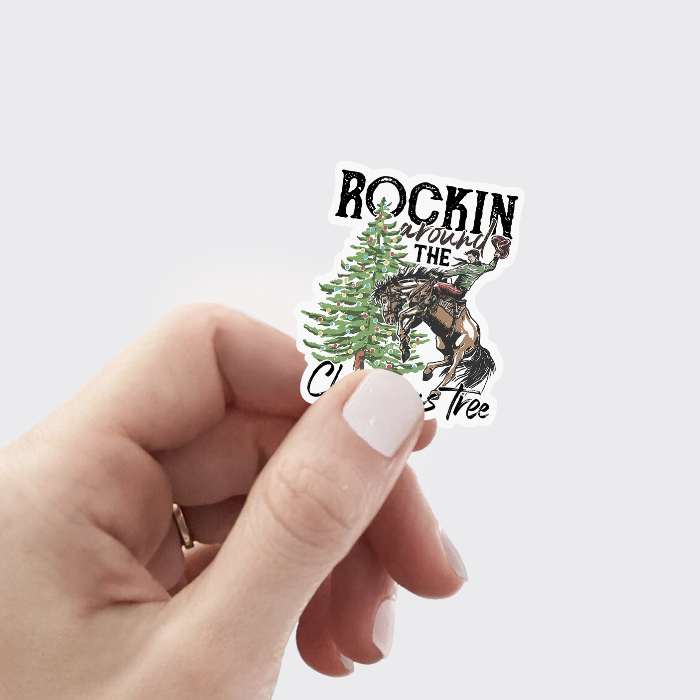 Rocking Around The Christmas Tree_Cowboybay Sticker