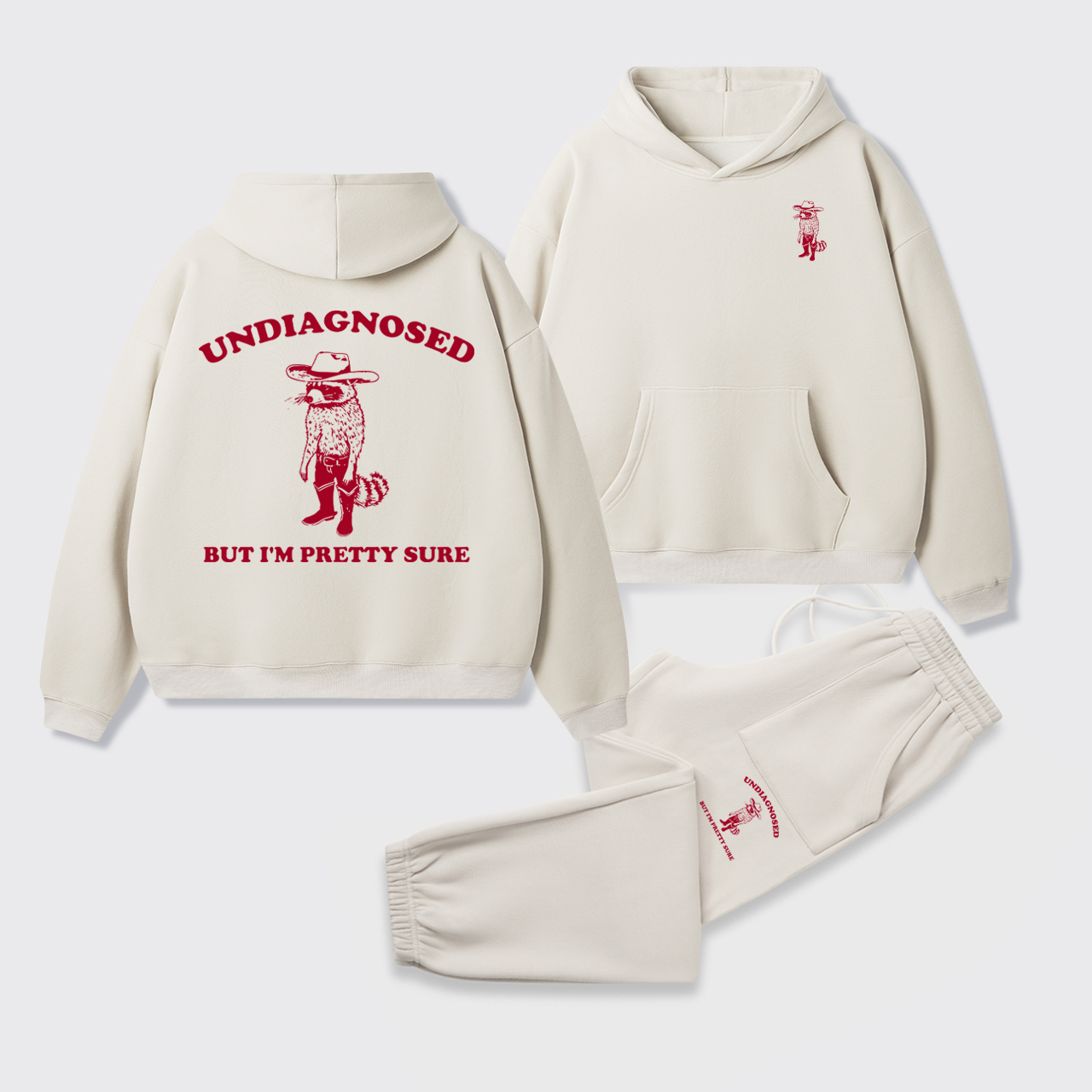 Undiagnosed But I'm Pretty Sure Vintage Hoodie Set