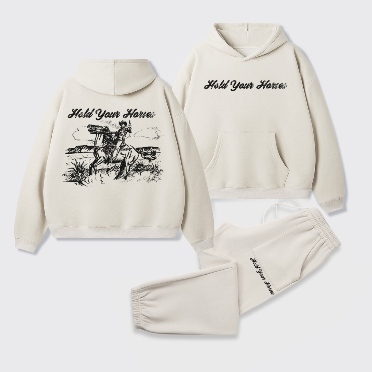 Hold Your Horses Hoodie Set