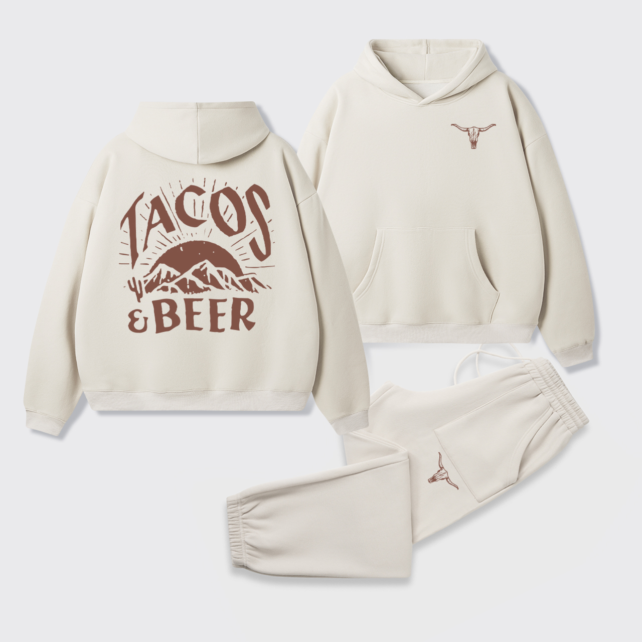 Tacos and Beer Hoodie Set