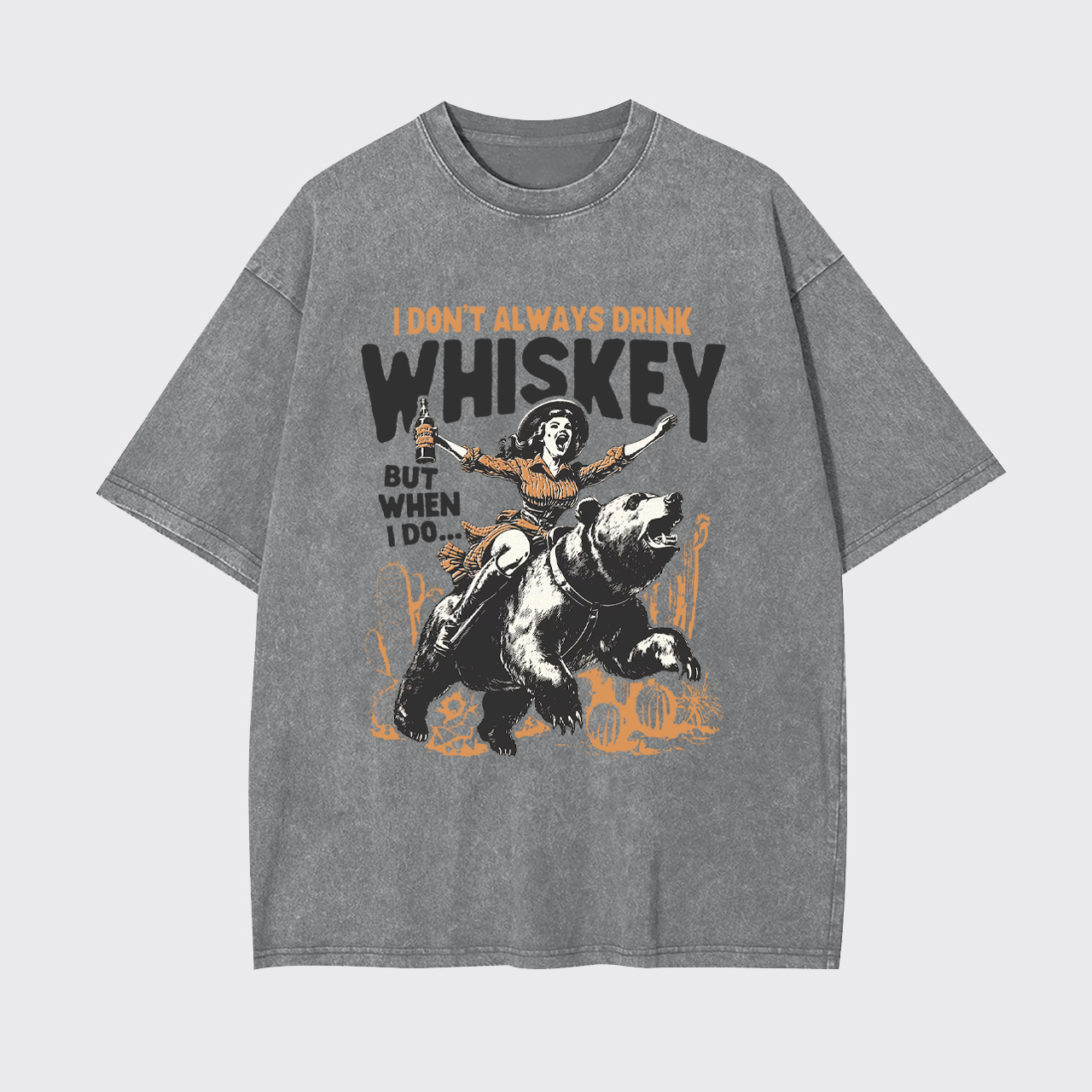 Funny Western Girl Whiskey Garment-dye Tees