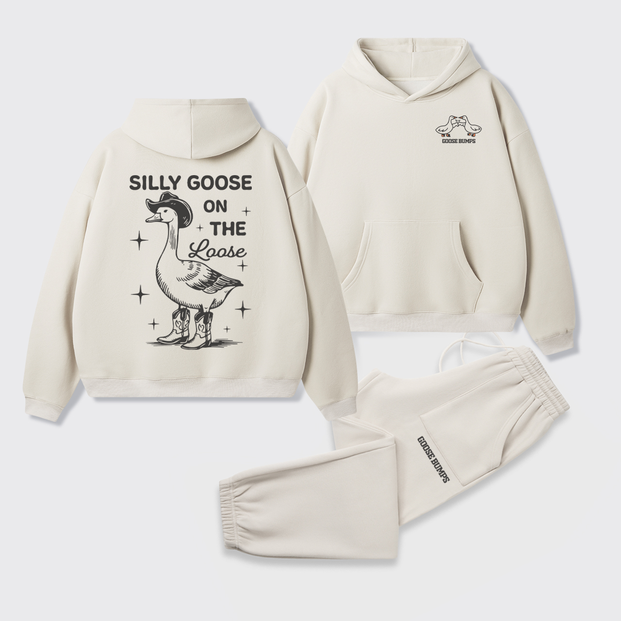 Silly Goose Fleece Hoodie Set
