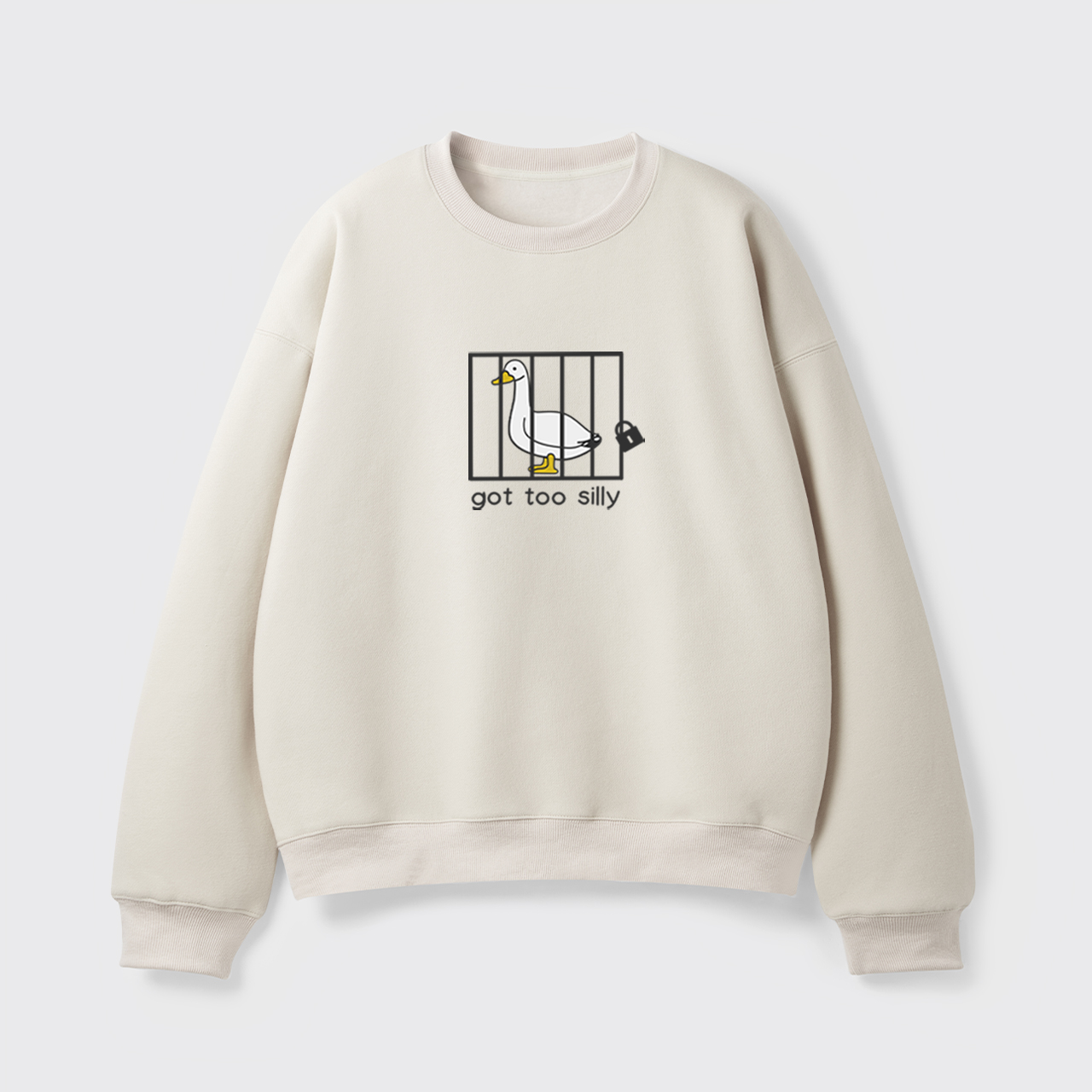 Got Too Silly Embroidered Fleece Sweatshirt