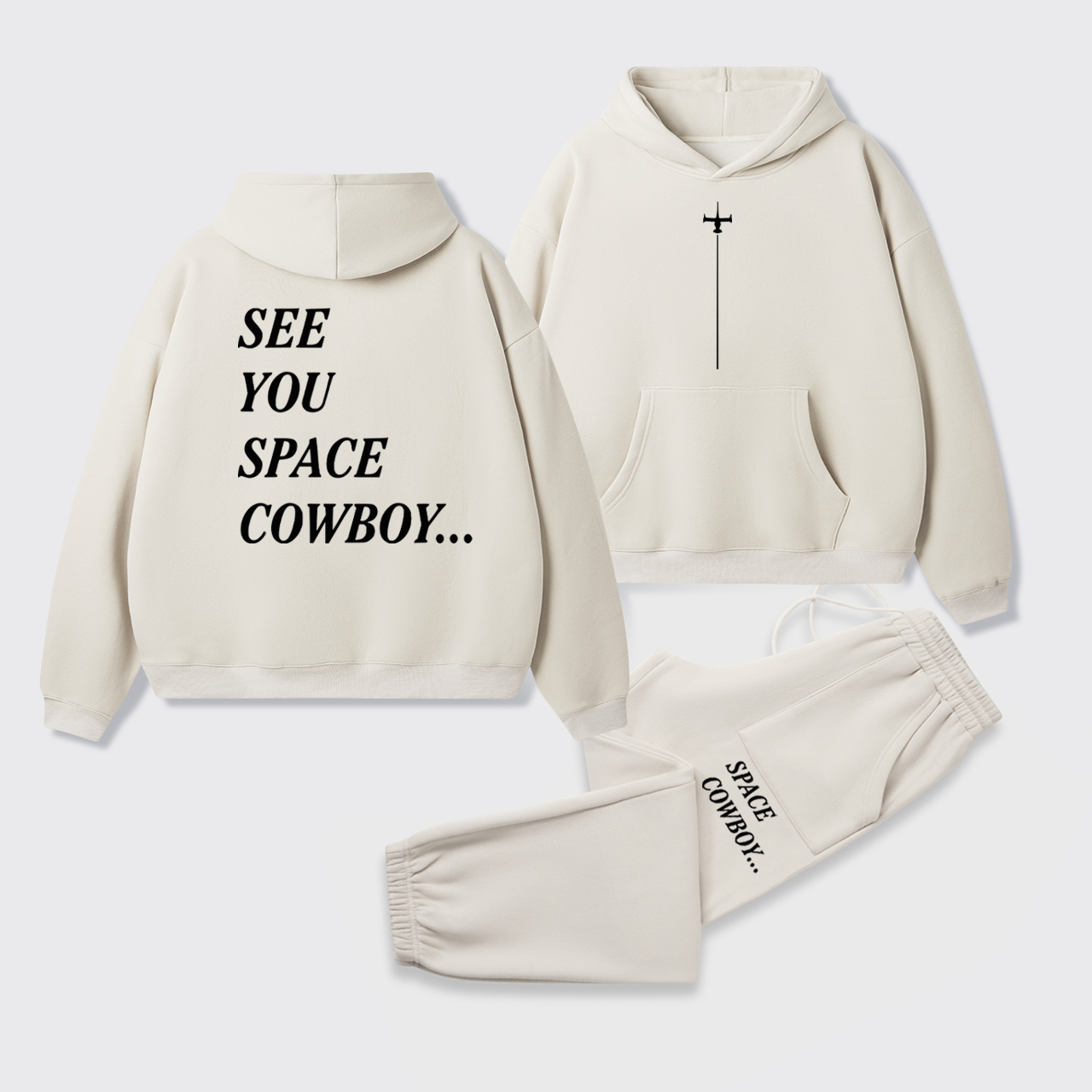 See You Space Cowboy Fleece Hoodie Set
